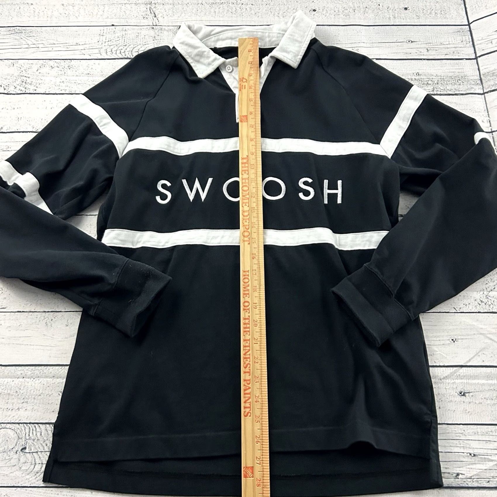 Nike Nike Swoosh Long Sleeve Button Front Rugby Shirt Mens Medium Black Size US M / EU 48-50 / 2 - 3 Thumbnail