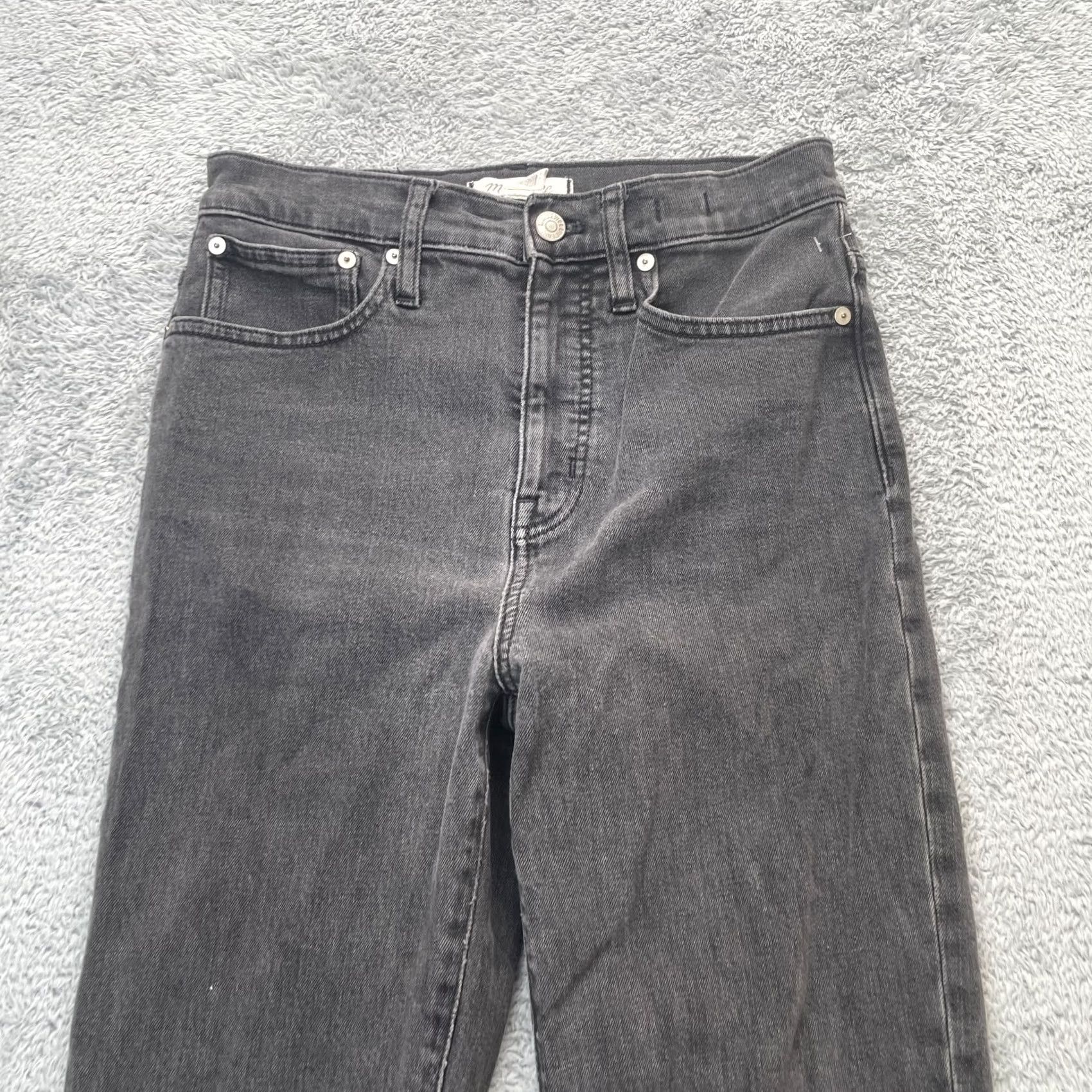 Madewell Madewell Jeans Womens 27 Tall Gray Straight Leg Classic Fit Denim Cotton Stretch Jeans 5-Pocket Design Button Zipper Logo Size 28" / US 6 / IT 42 - 6 Thumbnail