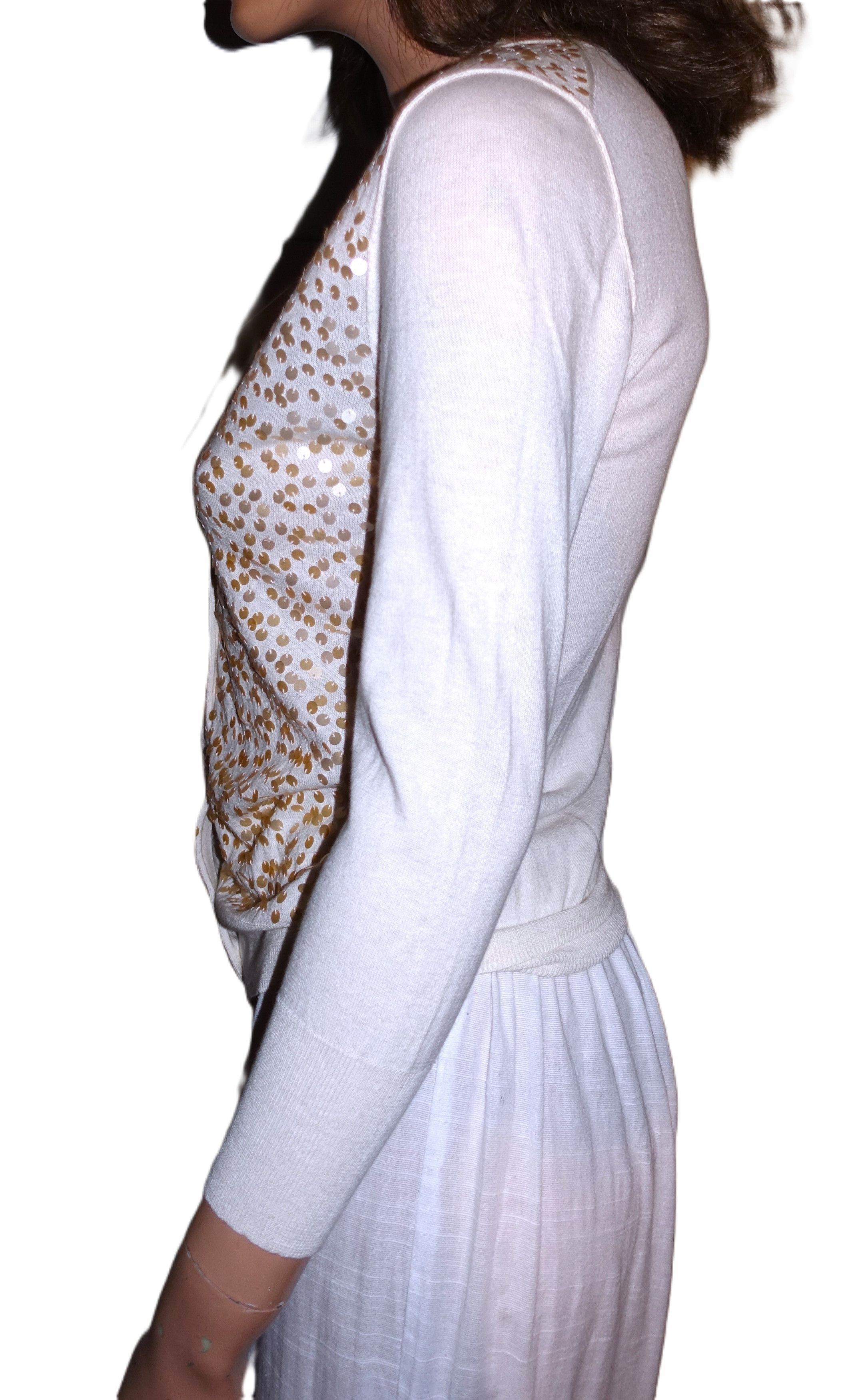 J.Crew J. Crew Off White Sequin Cardigan XS NWOT Size XS / US 0-2 / IT 36-38 - 4 Thumbnail