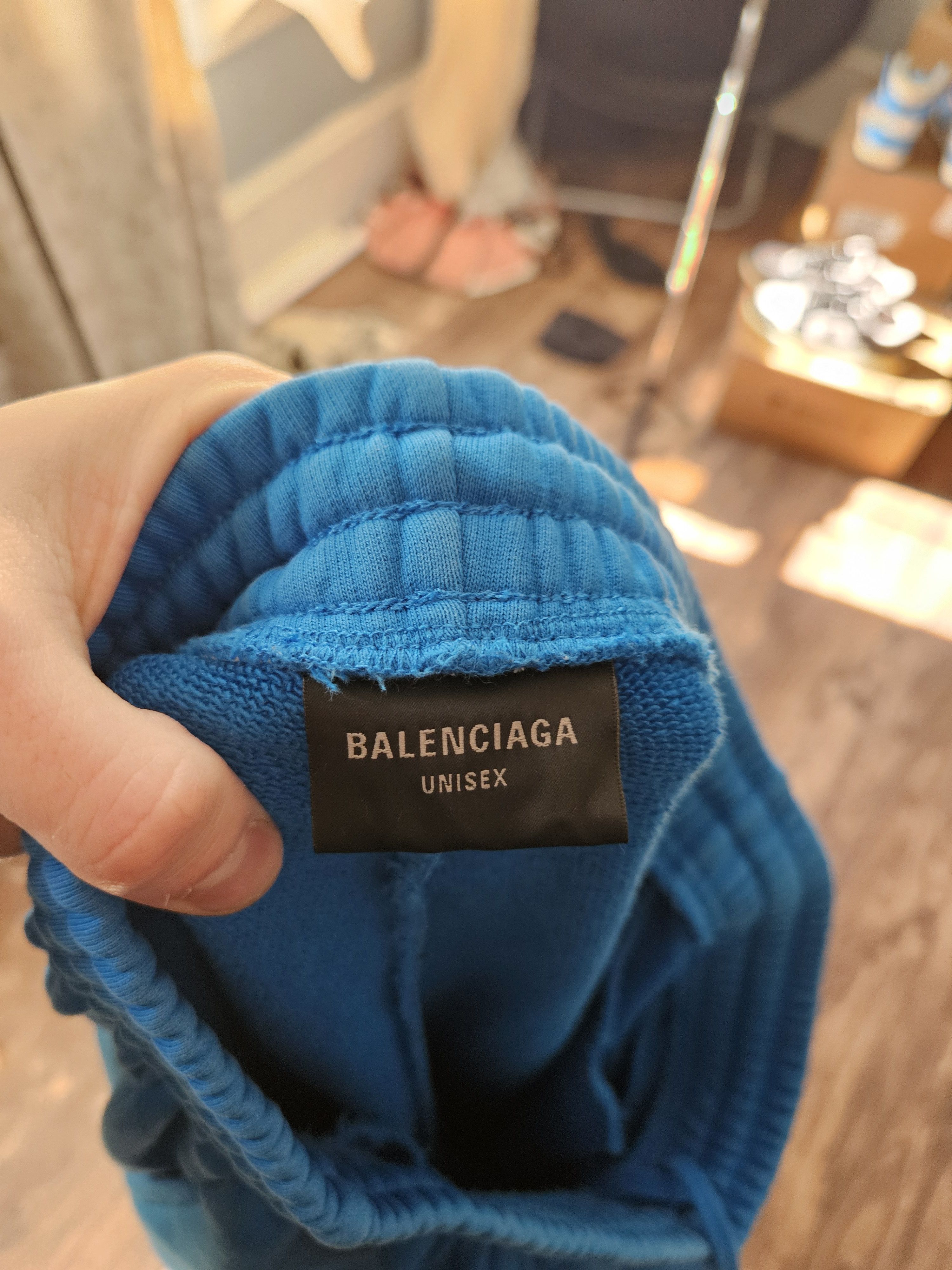 Balenciaga Basketball Loop Logo Sports Icon Blue Sweatpants Size US 28 / EU 44 - 5 Thumbnail