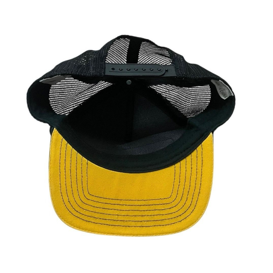 Other CAT Caterpillar Yellow & Black Mesh Flat Brim Snapback Hat Size ONE SIZE - 5 Thumbnail