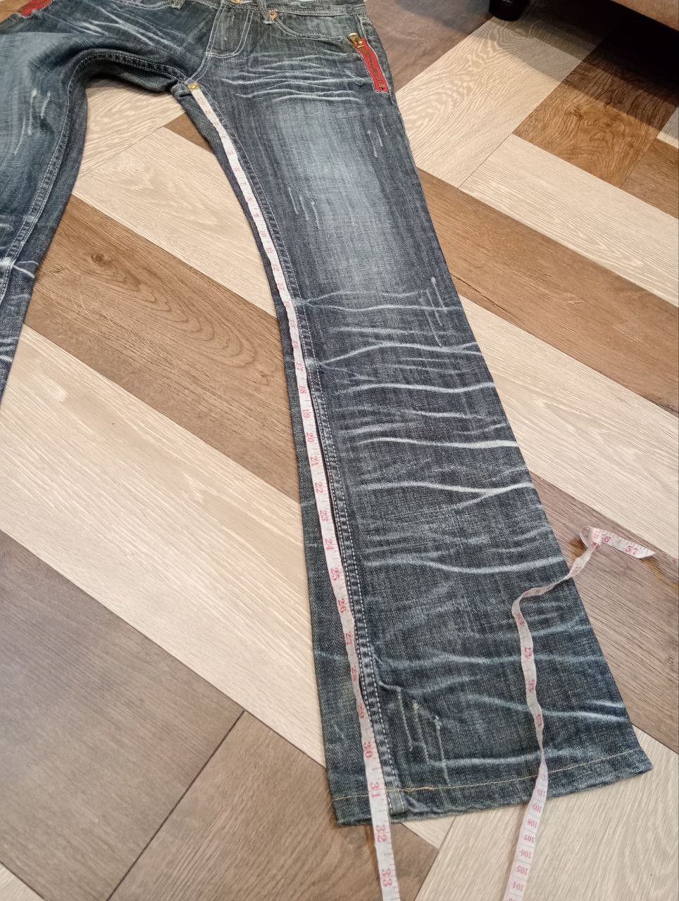 semanticdesign SEMANTIC DESIGN JAPAN BLUE WASHED FLARED DENIM PANTS Size US 30 / EU 46 - 15 Thumbnail