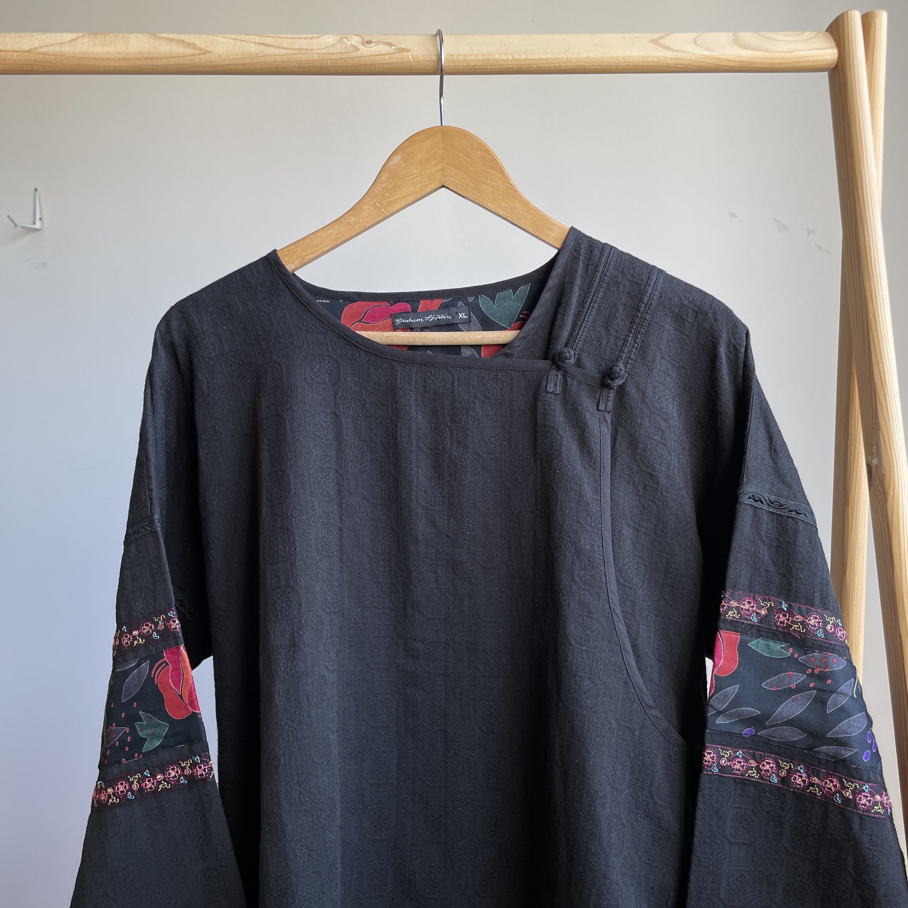 Gudrun Sjoden Gudrun Sjoden Womens Cotton Blend Kimono Jacket Size XL / US 12-14 / IT 48-50 - 3 Thumbnail