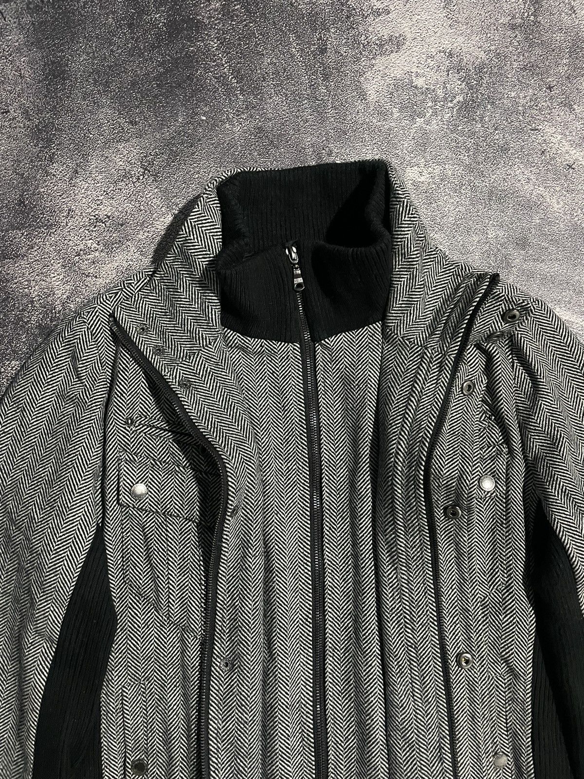 semanticdesign Semanticdesign Double Zipper Wool Jacket Vkei Style Size US L / EU 52-54 / 3 - 9 Thumbnail