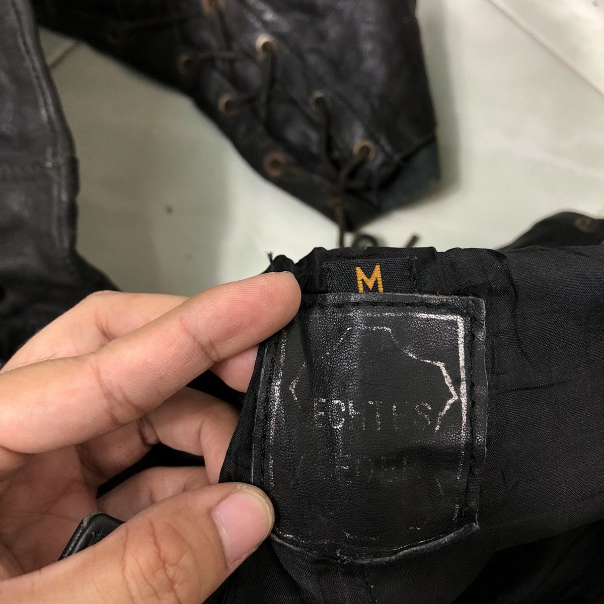 Genuine Leather 🔥Rare Bondage Punk Style Genuine Leather Pants Parachute Size US 30 / EU 46 - 10 Thumbnail