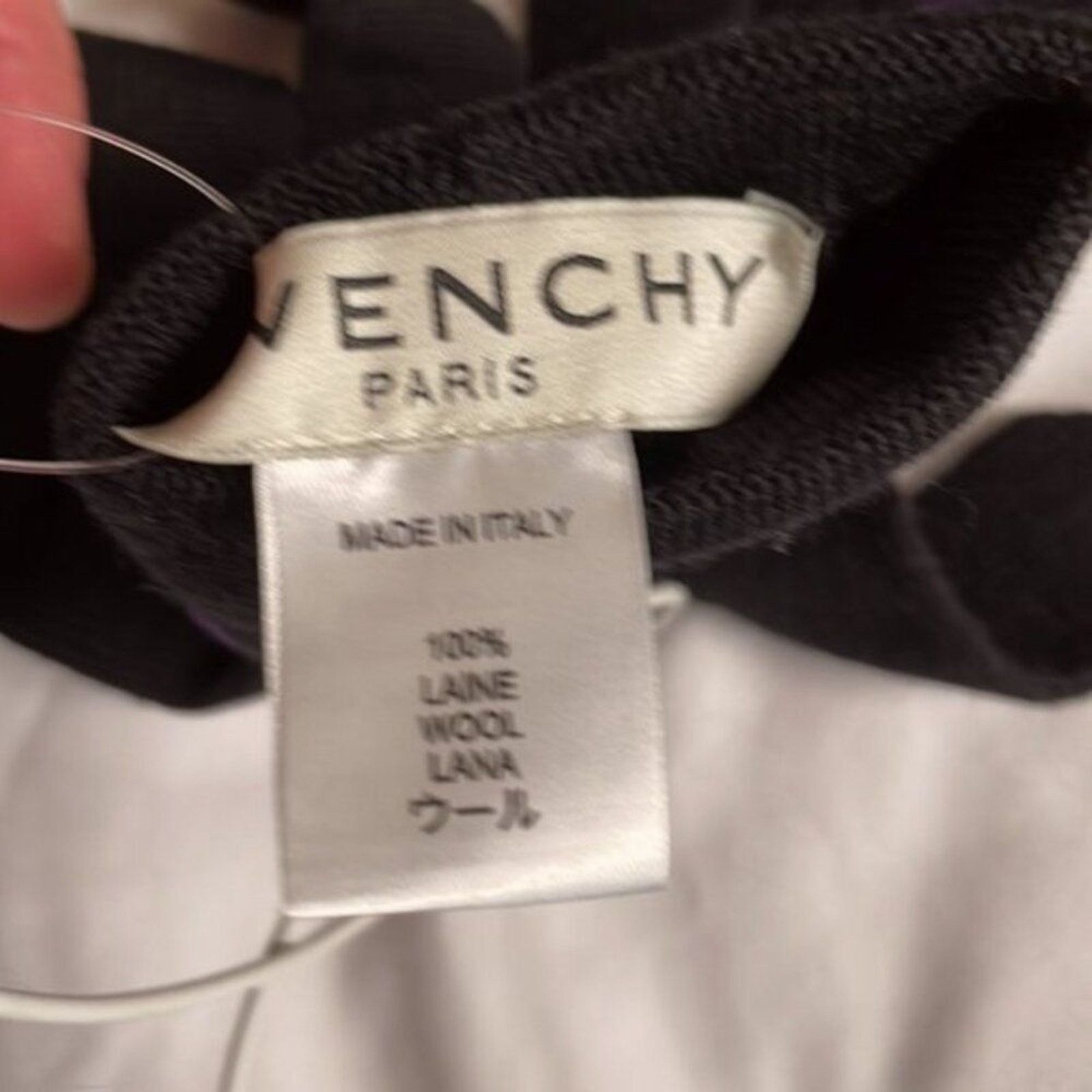 Givenchy Givenchy Logo Cuff Wool Gloves black and purple Size ONE SIZE - 5 Thumbnail