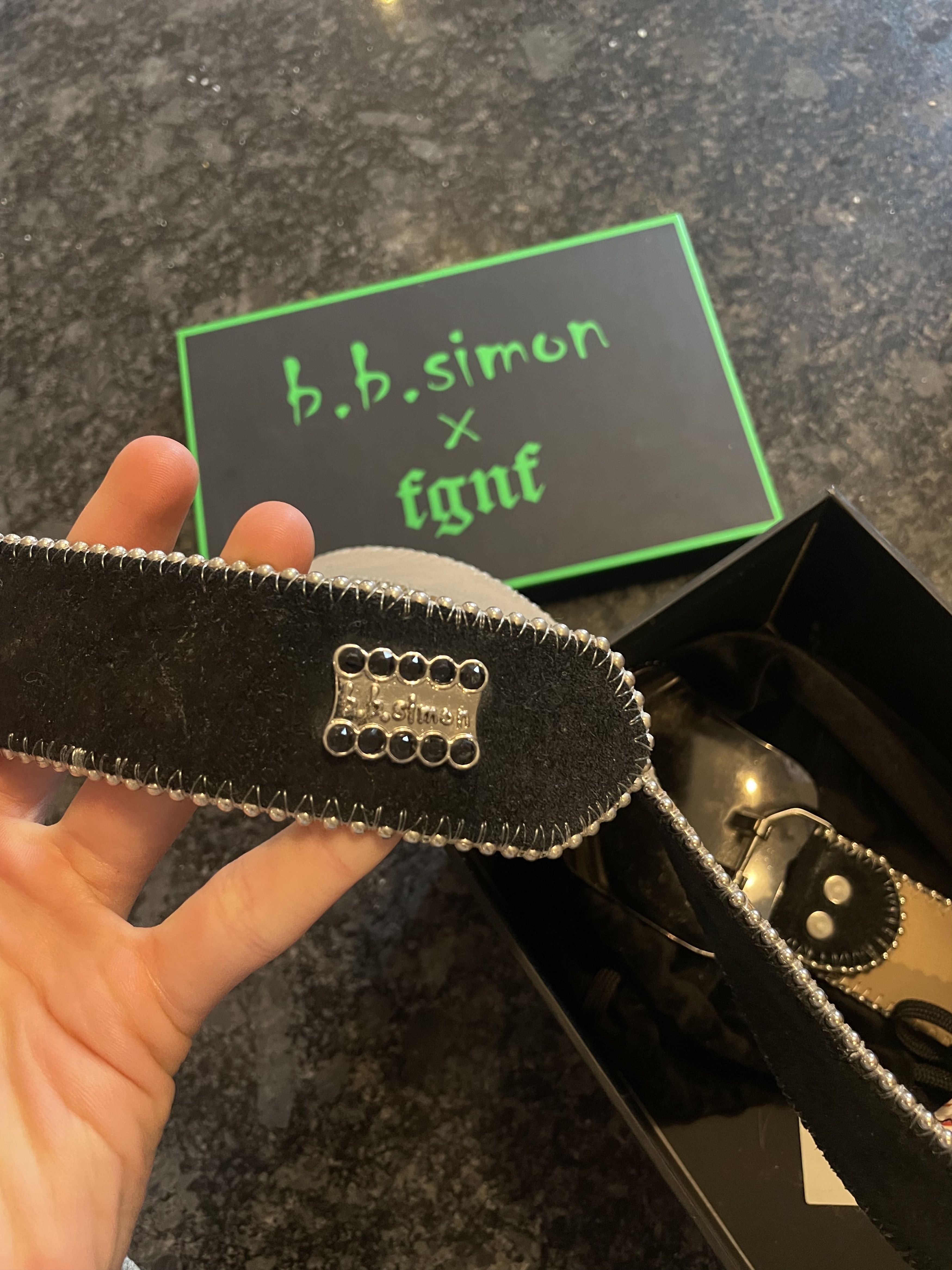 B.B. Simon FGNF (NITIN) x B.B. Simon “APU” Belt Black Size 34 - 4 Thumbnail