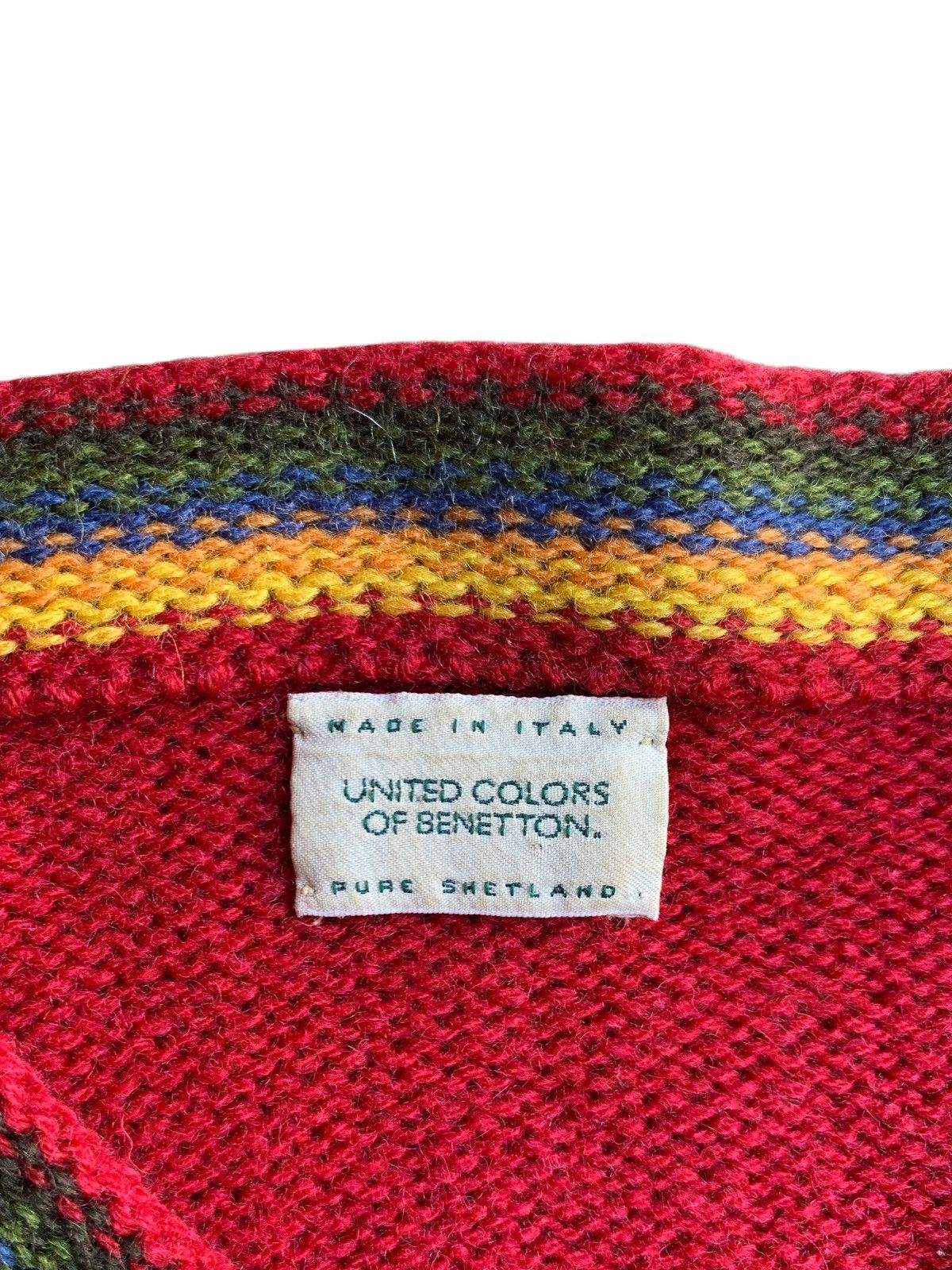 Benetton × United Colors Of Benetton United Colors Of Benetton Pure Shetland Knitted Sweatshirt Size US L / EU 52-54 / 3 - 5 Thumbnail