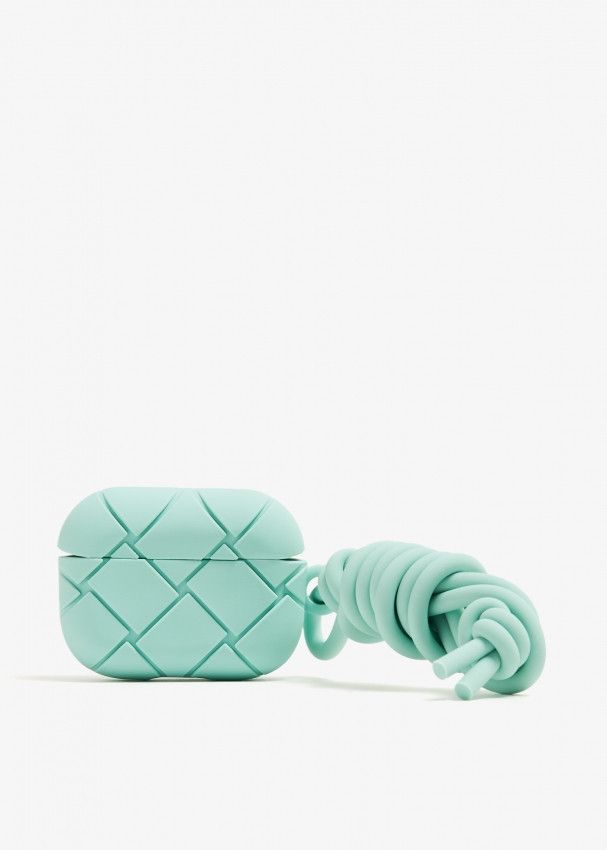 Bottega Veneta o1loc1c0325 Size: OS / 691715 Airpods Pro Case in Light Blue Size ONE SIZE - 2 Thumbnail