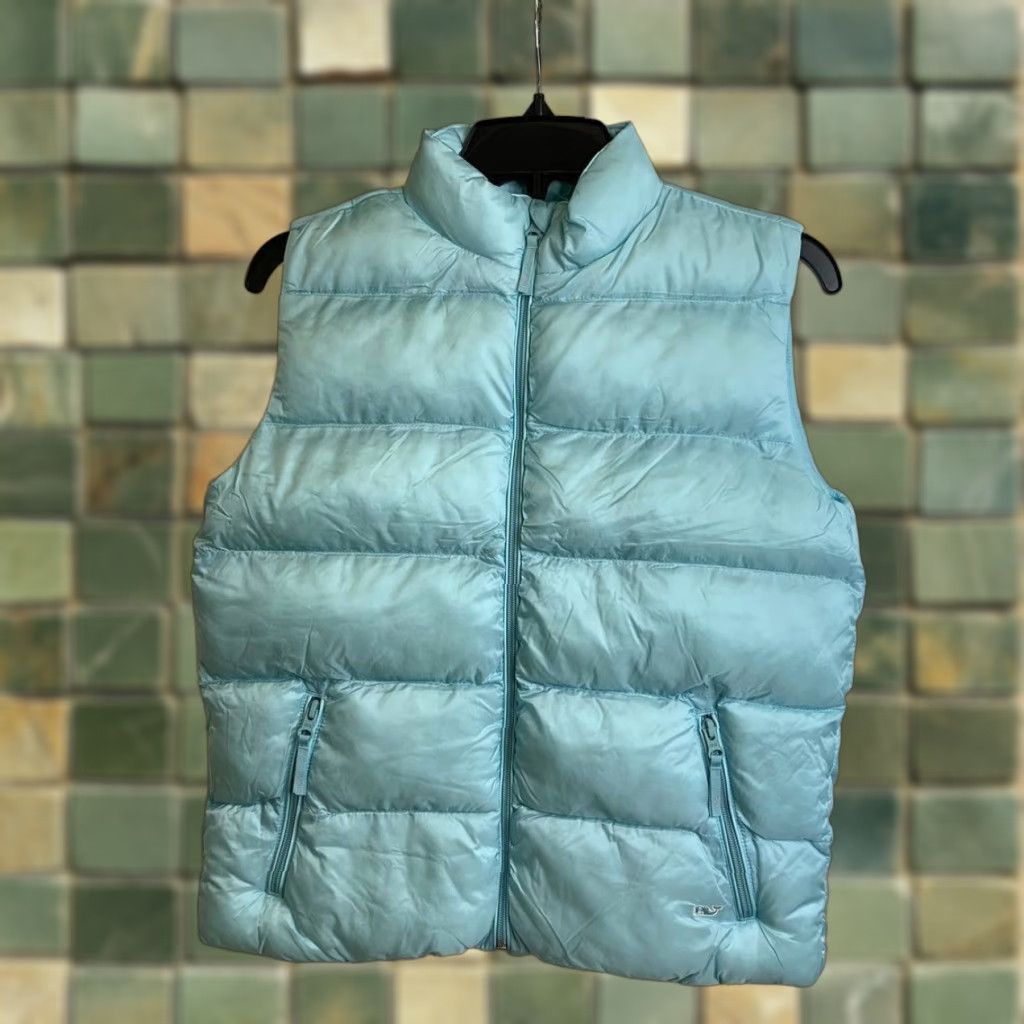 VINTAGE Vineyard Vines Oversized Metallic Puffer Vest Girls' Size