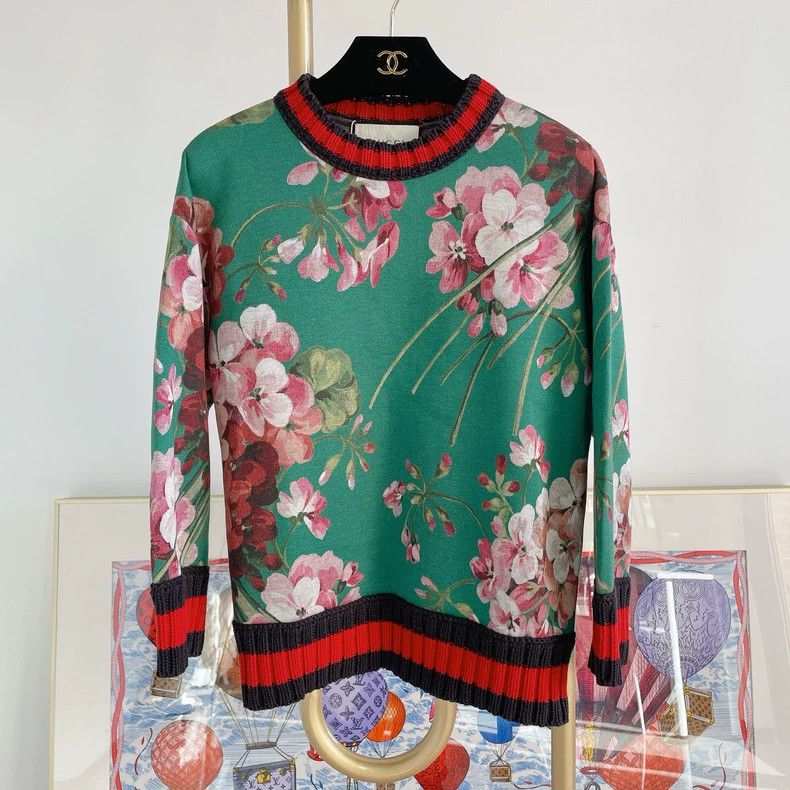 Gucci Gucci Green printed long sleeves 2504-Nextarrow Size XS / US 0-2 / IT 36-38 - 1 Thumbnail