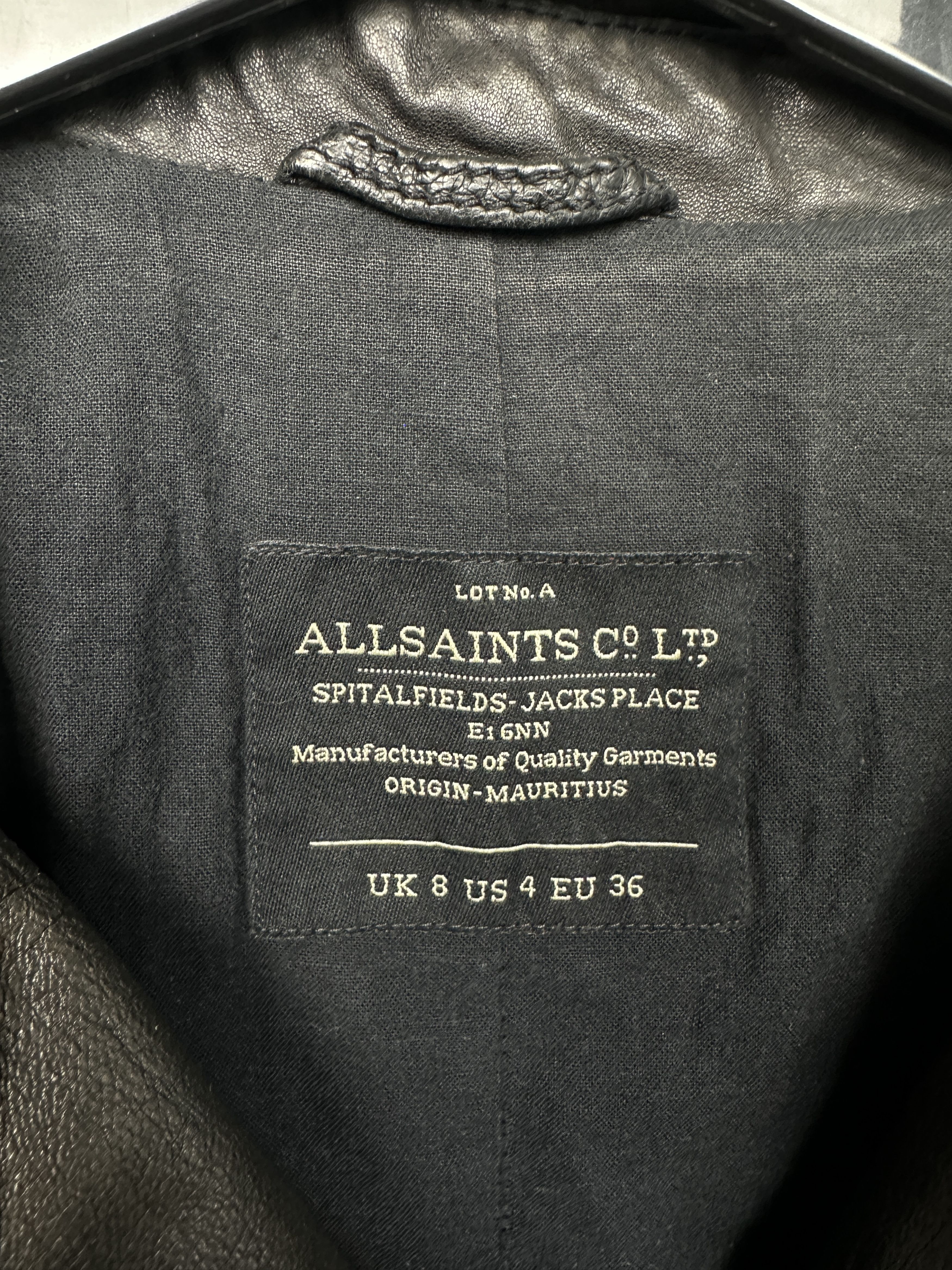 Allsaints Allsaints Womens Blake Biker Leather Jacket Size S / US 4 / IT 40 - 3 Thumbnail
