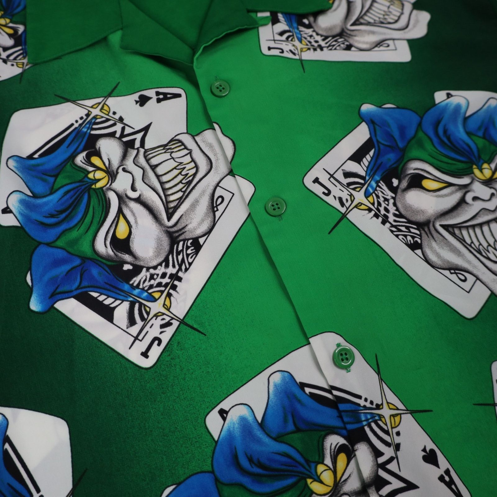 DC × Vintage Vintage Y2k DC Clothing Polyester Joker Card Button Up Shirt Size US XL / EU 56 / 4 - 5 Thumbnail