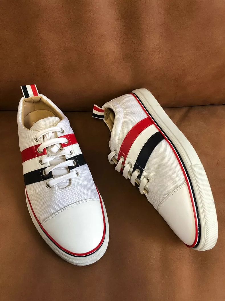 Thom Browne Thom Browne Three-color striped woven leather shoes Size US 8 / EU 41 - 3 Thumbnail