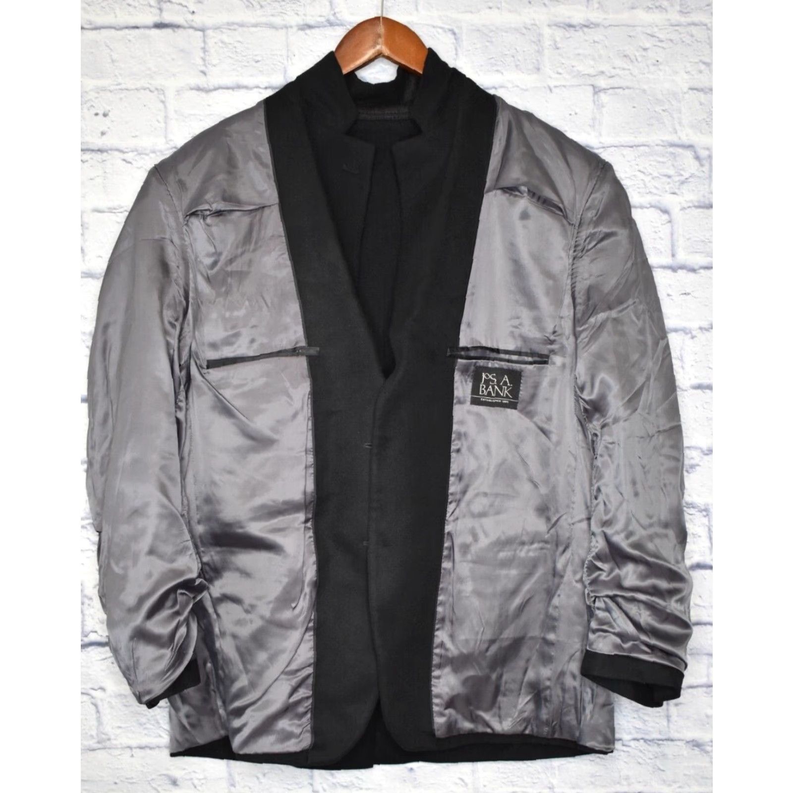 Jos. A. Bank Jos A Bank Jacket Men 42R Black Cashmere Wool 2 Button Sport Coat Chest 46 Size US XS / EU 42 / 0 - 3 Thumbnail