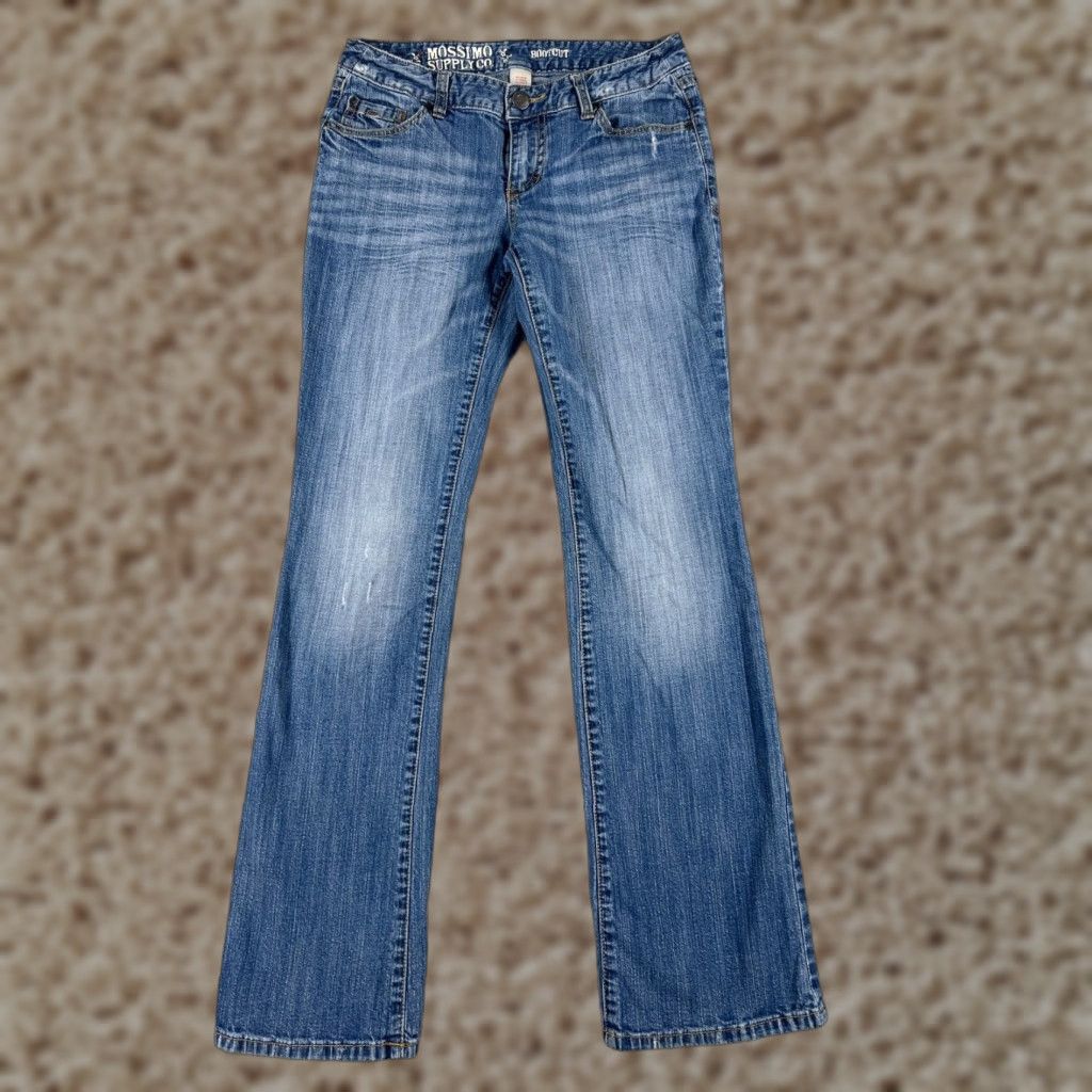 Mossimo Mossimo Jeans Women 7 Blue Denim Bootcut Low Rise Cotton Blend 27x31 Jeans Women Size 28" / US 6 / IT 42 - 1 Thumbnail
