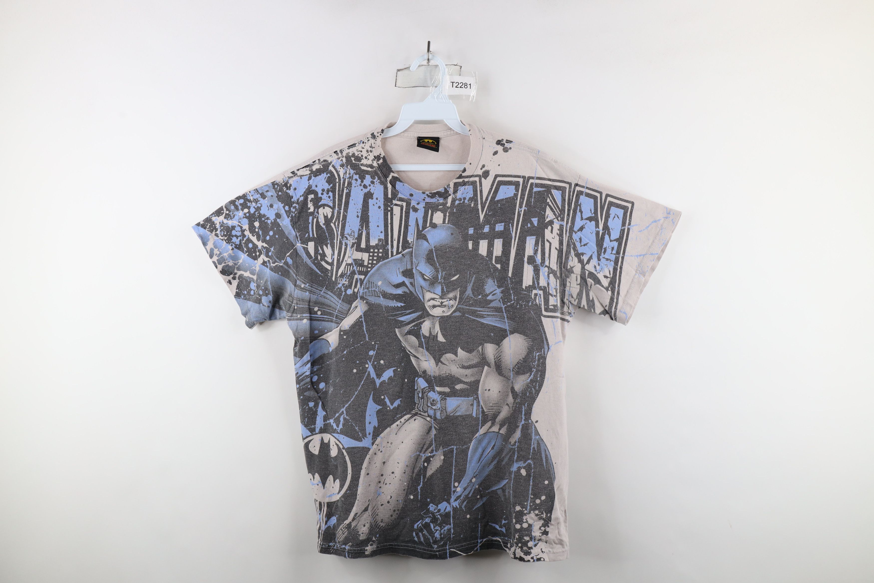 DC Comics × Vintage Vintage Y2K DC Comics Over Print Batman Short Sleeve T-Shirt Size US L / EU 52-54 / 3 - 1 Thumbnail