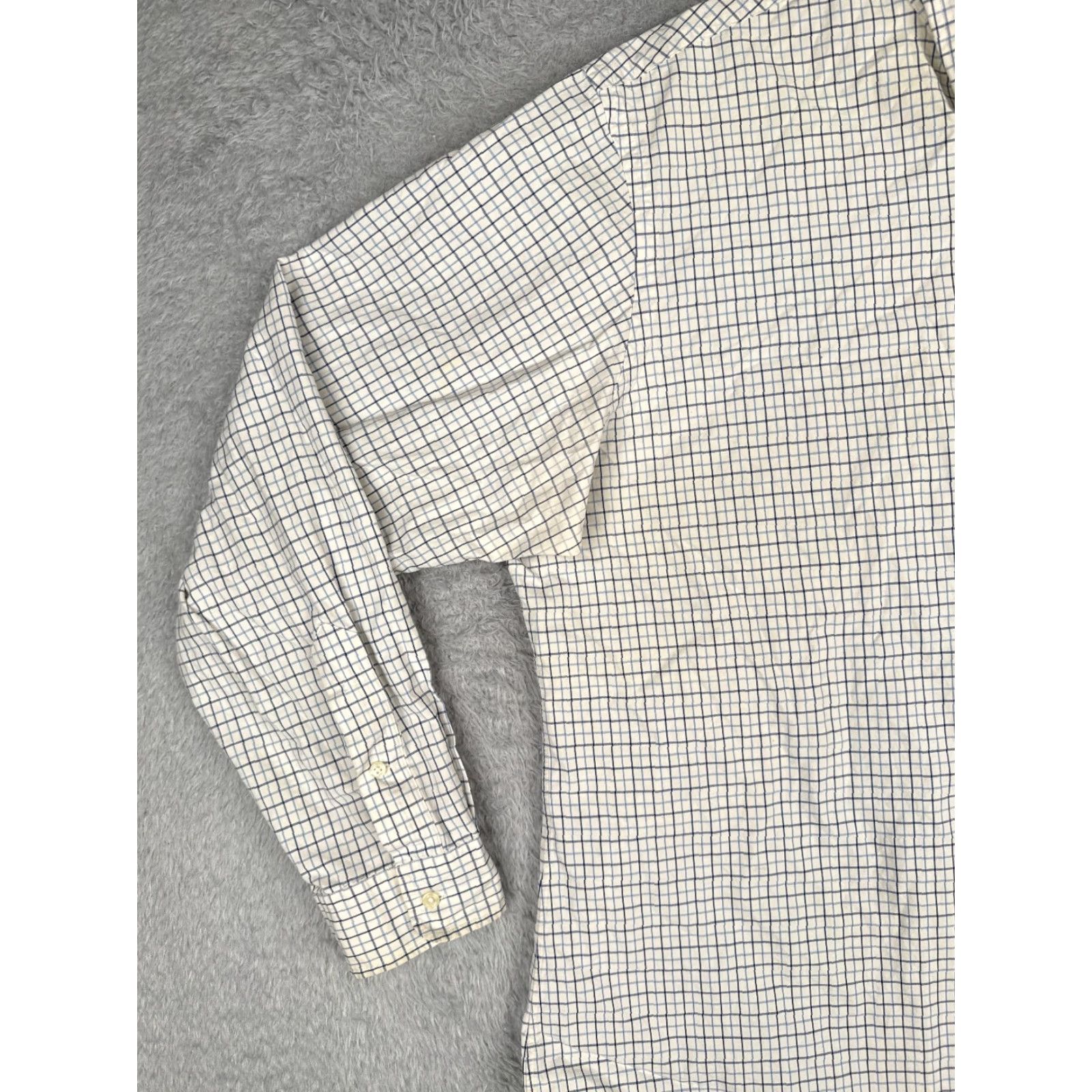 Polo Ralph Lauren VINTAGE Polo Ralph Lauren Shirt Men 2XL White Plaid Button-Up Long Sleeve Cotton Regular Mens Size US XXL / EU 58 / 5 - 3 Thumbnail