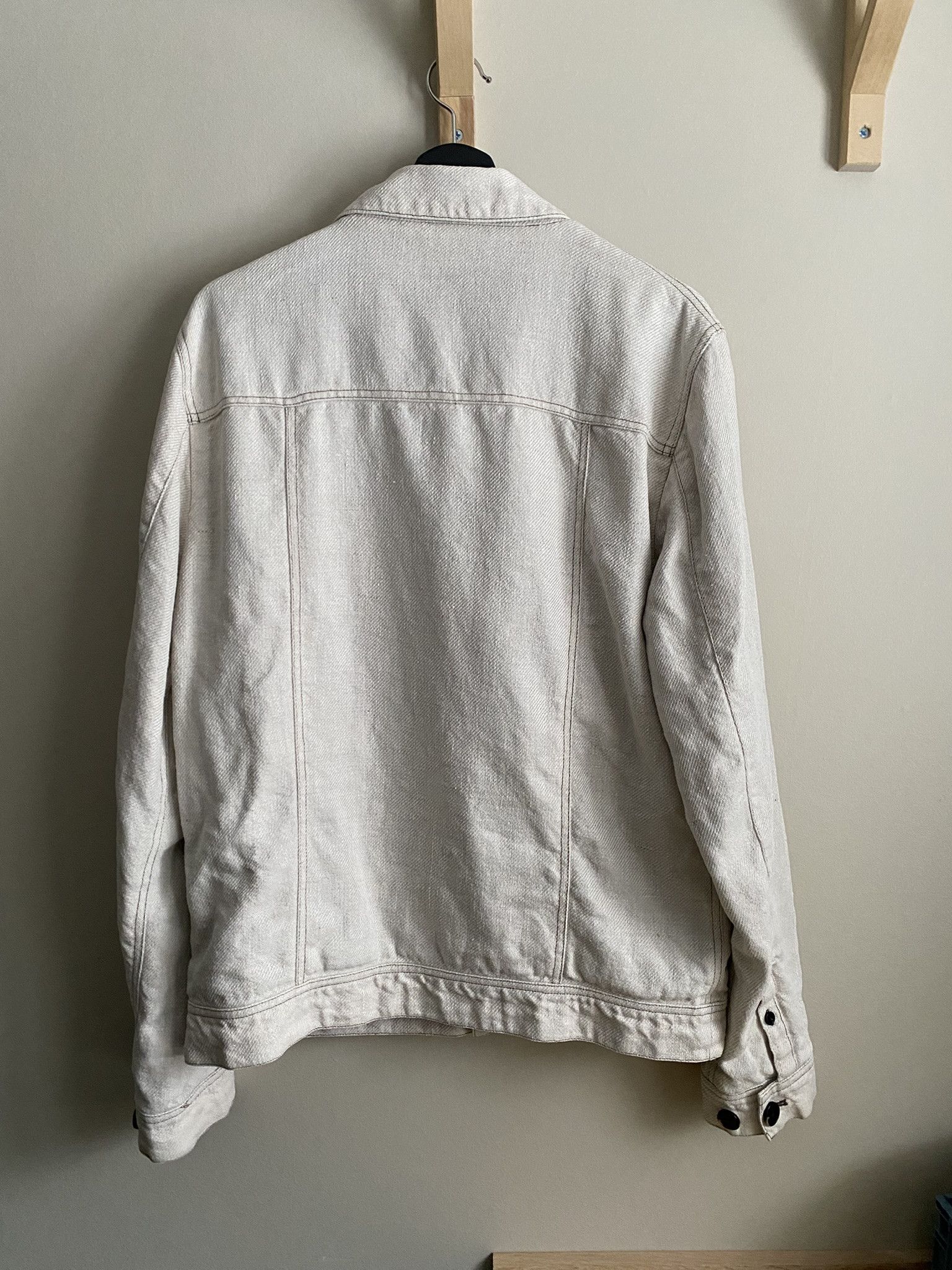 Other 100% Linen Jacket - Ecru/Beige Size US L / EU 52-54 / 3 - 14 Thumbnail