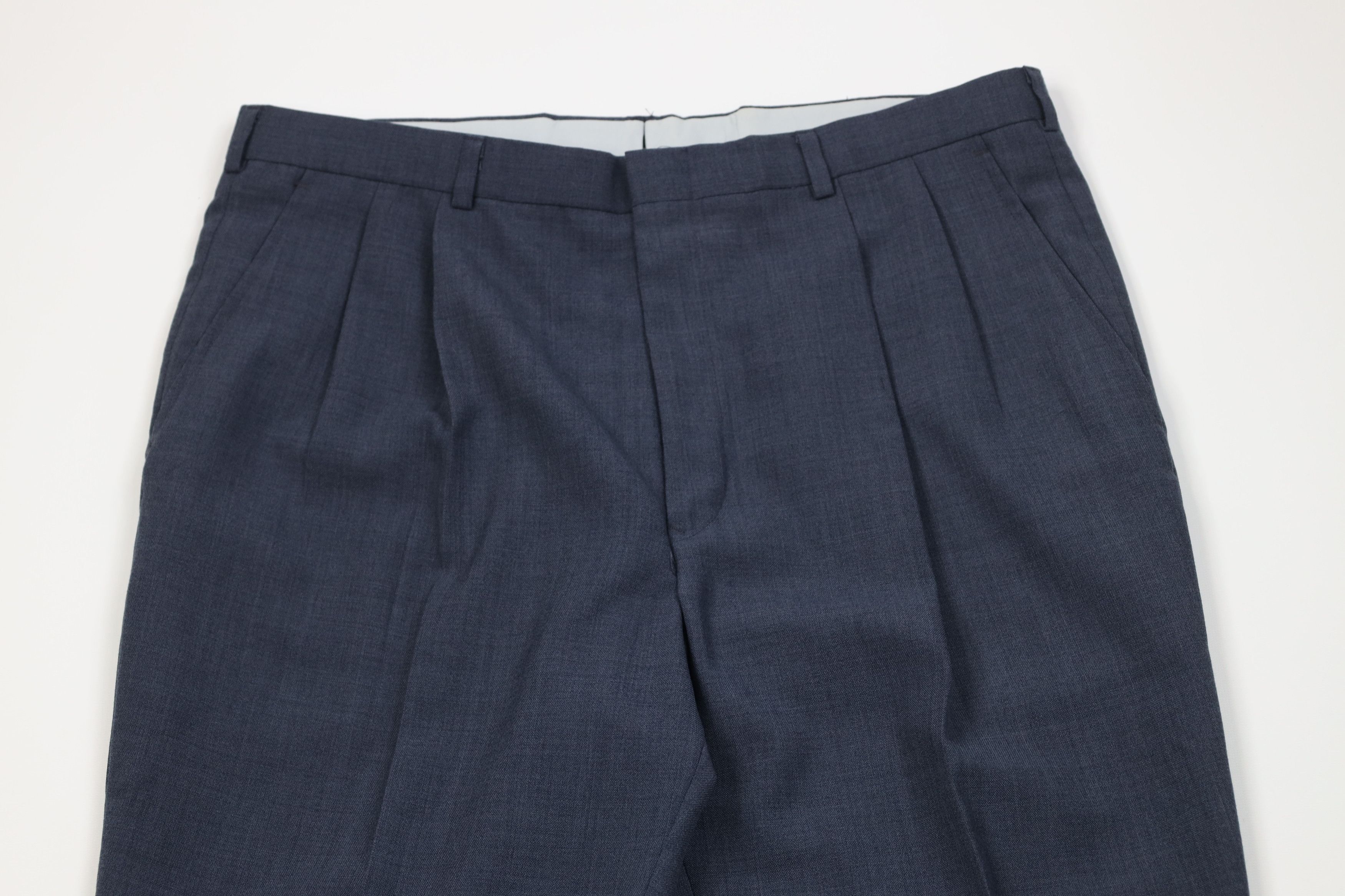 Vintage Vintage 70s Streetwear Wool Knit Wide Leg Chino Pants USA Size US 34 / EU 50 - 2 Thumbnail