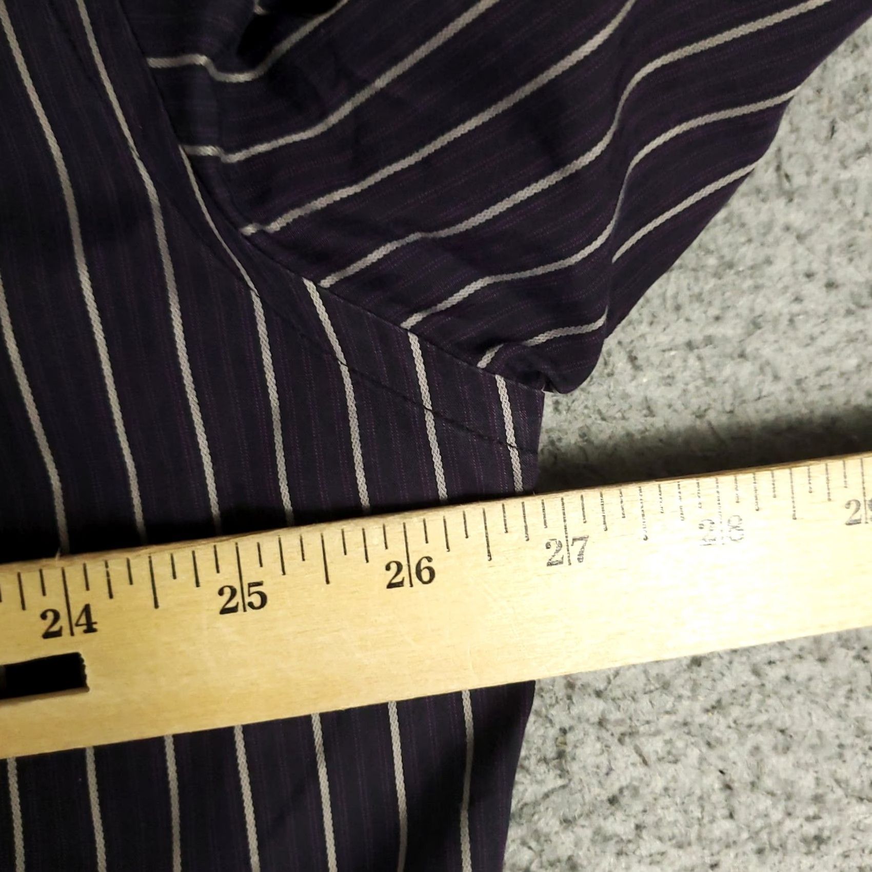 Faconnable Façonnable Shirt Mens 2XL Purple Striped Button-Up Long Sleeve Casual Business Formal Party/Cocktail Travel Workwear Mens Size US XXL / EU 58 / 5 - 5 Thumbnail