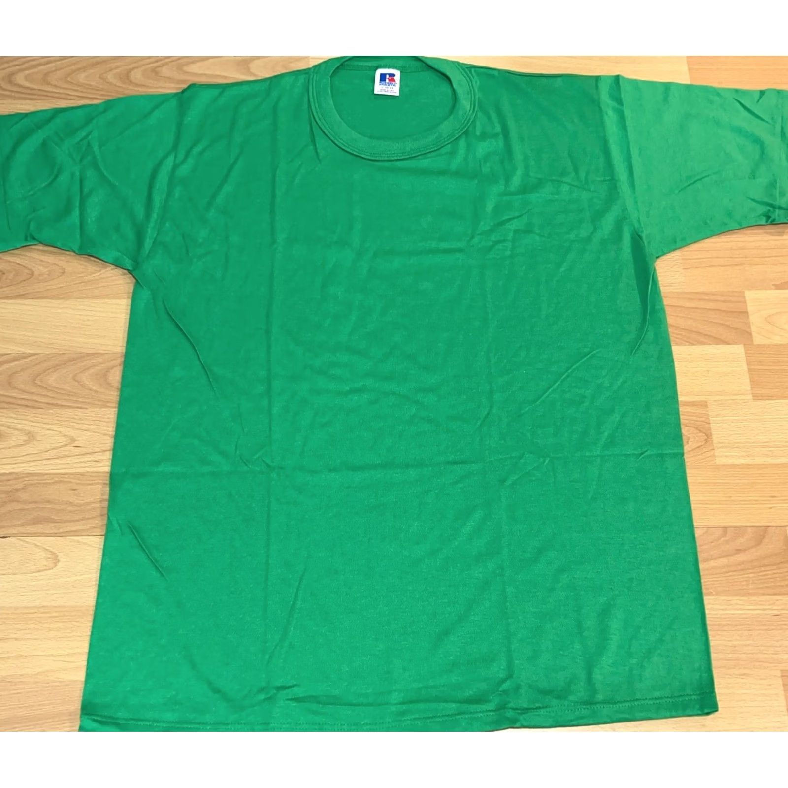Russell Athletic VINTAGE Russell Athletic T-Shirt Men L Green 80s 90s Crew Neck Short Sleeve Cotton Polyester Blank Size US L / EU 52-54 / 3 - 3 Thumbnail