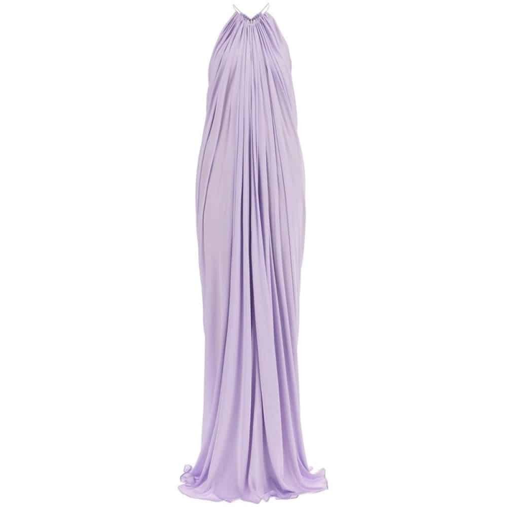 Tom Ford o1loc1c1225 ABJ829 Draped Halterneck Evening Dress Lilac Size M / US 6-8 / IT 42-44 - 1 Thumbnail