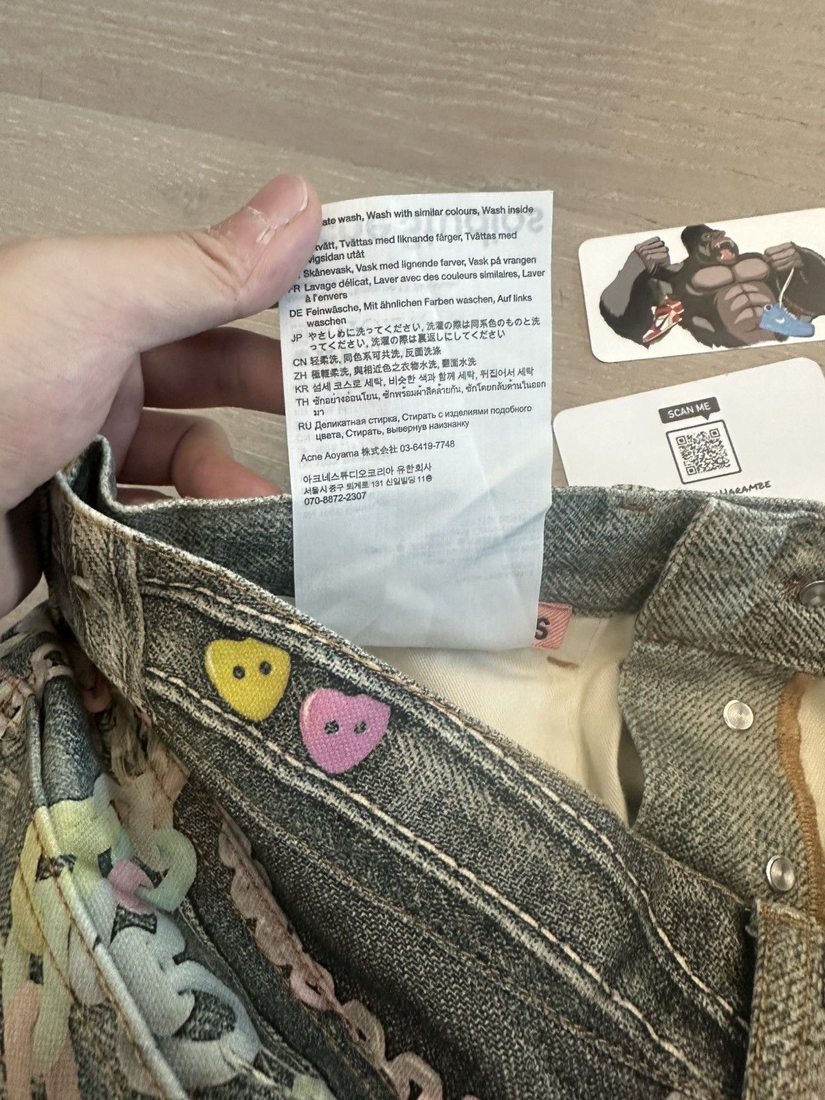 Acne Studios Acne Studios Keychain Print Baggy Fit Jeans - 1981M Size US 30 / EU 46 - 7 Thumbnail