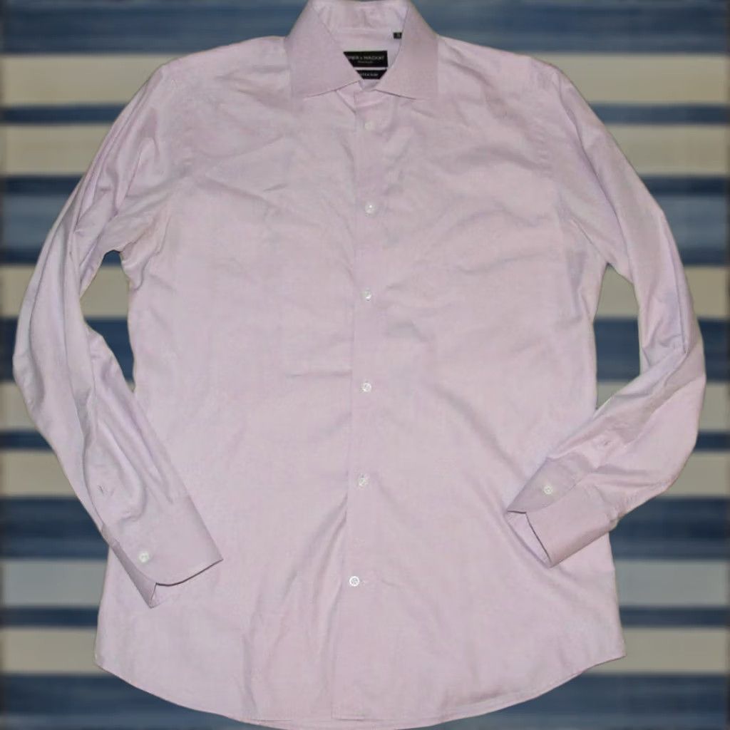 Vintage Spier & Mackay Purple Long Sleeve Button Down Shirt Extra Slim 16 - 34 Mens Size US L / EU 52-54 / 3 - 1 Thumbnail