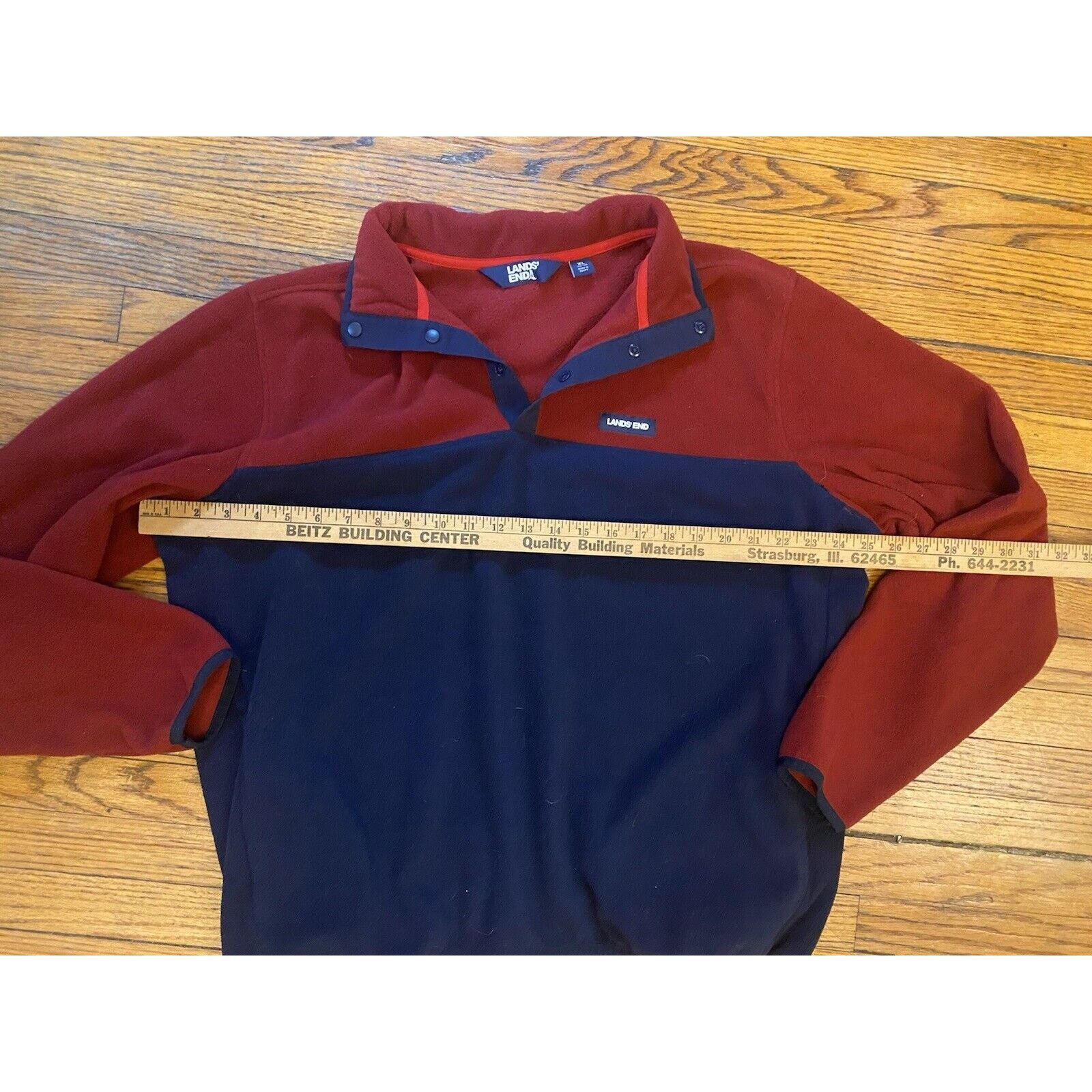 Lands' End Lands End Fleece Sweatshirt Pullover Jacket Mens XL Pockets Size US XL / EU 56 / 4 - 6 Thumbnail
