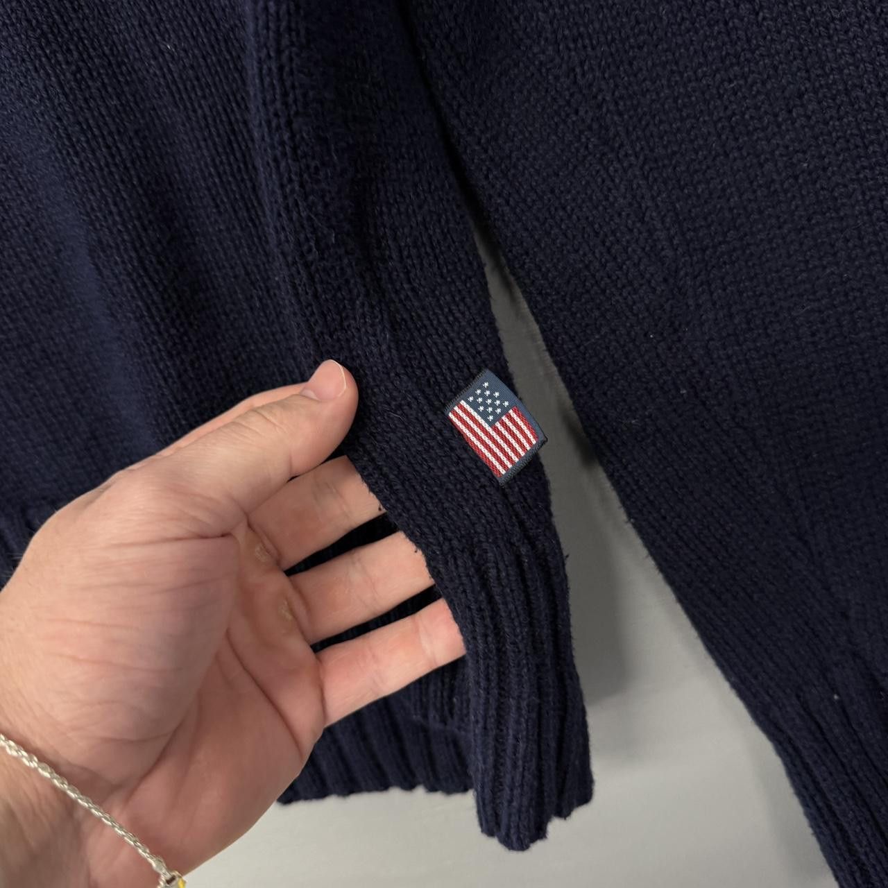 Polo Ralph Lauren Polo Ralph Lauren American Flag Cable Knit Sweater Medium Size US M / EU 48-50 / 2 - 3 Thumbnail