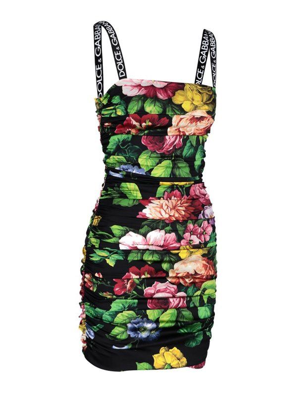 Dolce & Gabbana o1y0825 Mini Dress in Multicolor Size XS / US 0-2 / IT 36-38 - 2 Thumbnail