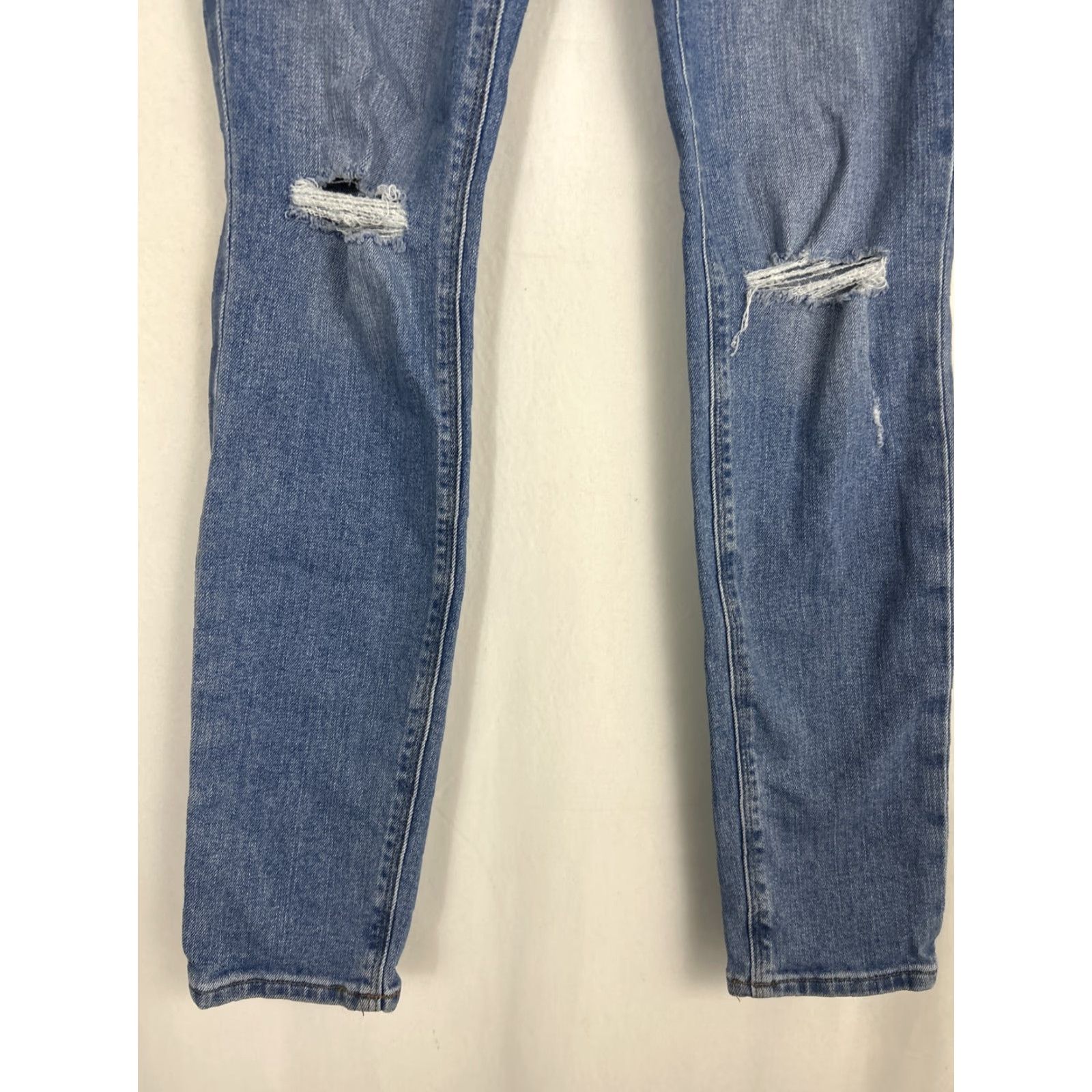 Hudson Hudson Krista Ankle Super Skinny Jeans Women 26 Blue Distressed Zipper 30x29 Size 26" / US 2 / IT 38 - 2 Thumbnail