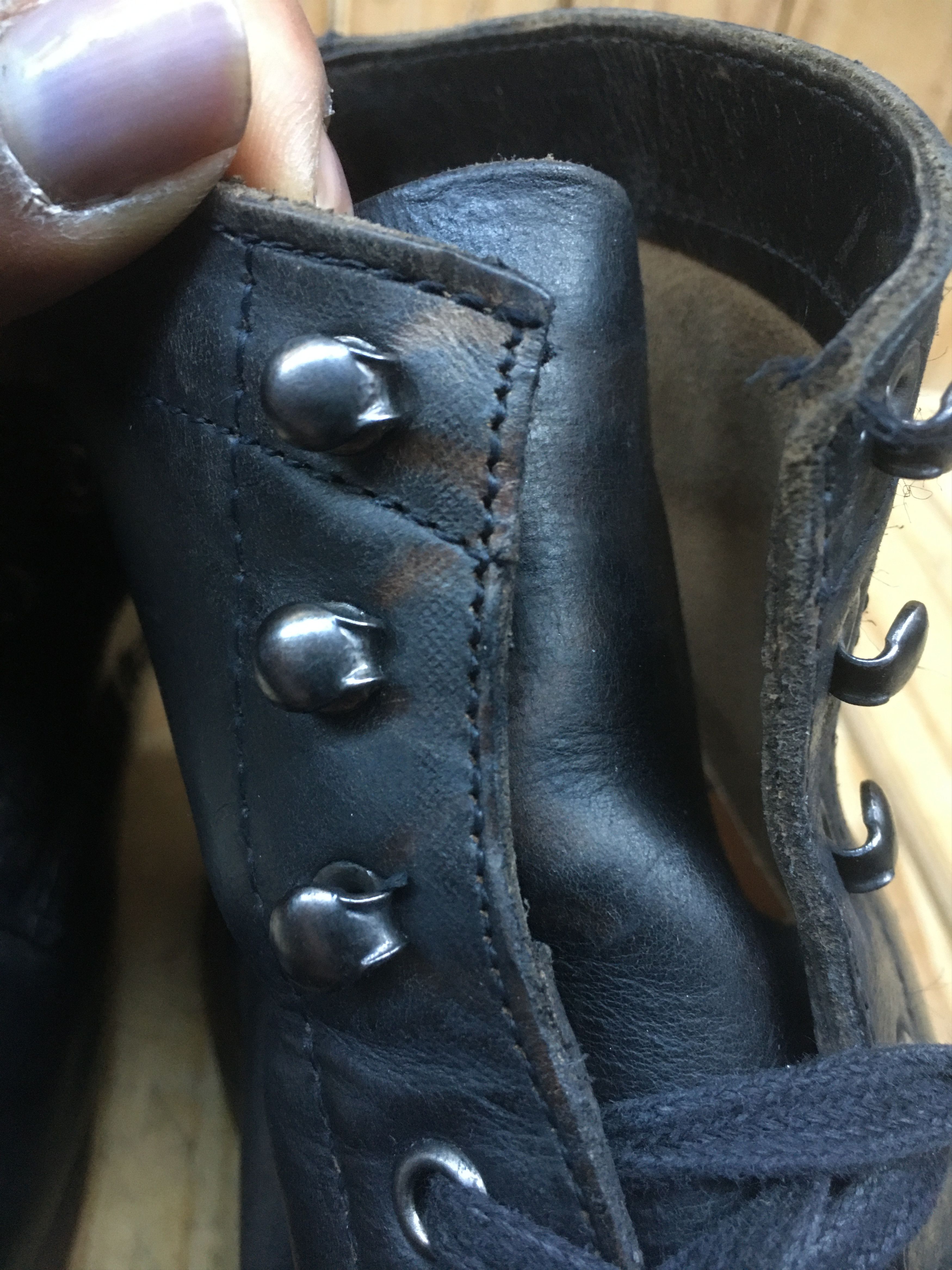 wolverine 1000 miles black leather boots sz US 12 D