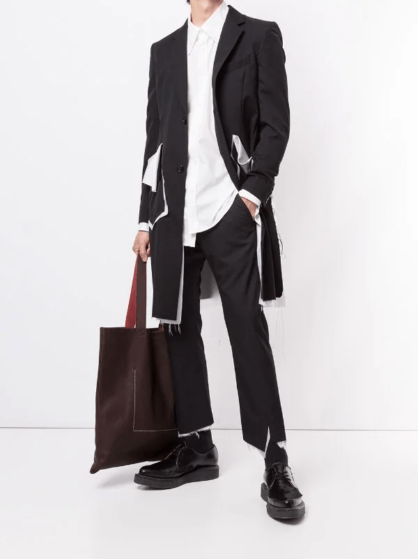 image of Sulvam Classic Over Coat C50 in Black, Men's (Size Medium)