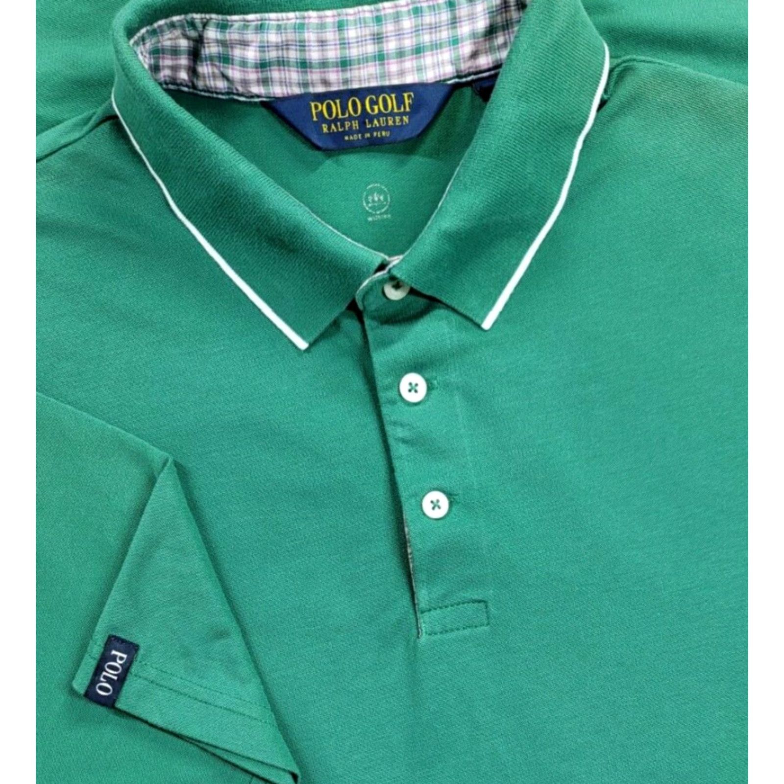 Polo Ralph Lauren Polo Golf Ralph Lauren Shirt Mens Short Sleeve Polo Green Logo Embroidered Contrast Collar L Size US L / EU 52-54 / 3 - 3 Thumbnail