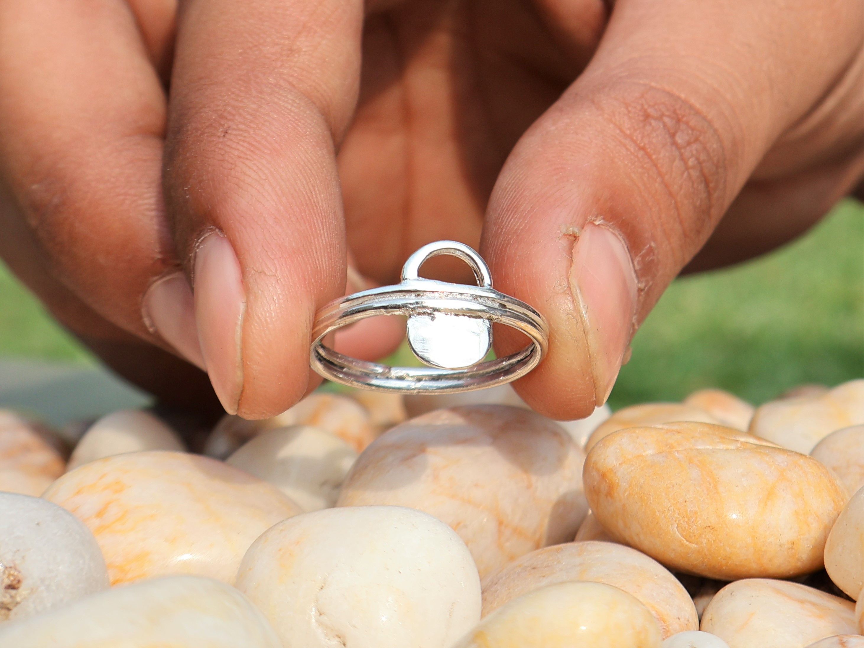 Handmade Silver Ring, 925 Sterling Silver Ring, Handmade Chunky Ring Size ONE SIZE - 7 Thumbnail