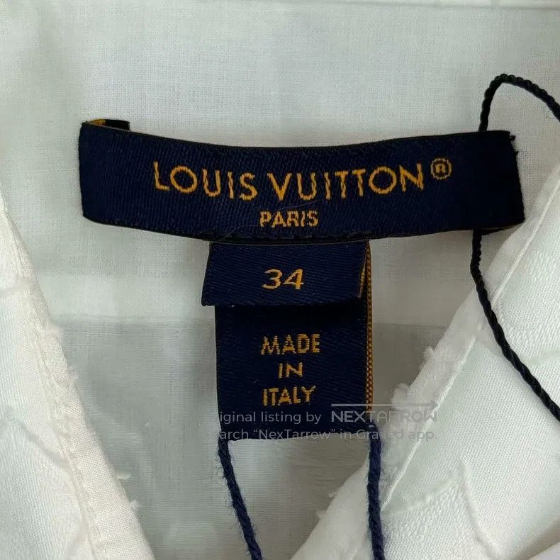 Louis Vuitton Louis Vuitton White dark stripe shirt with full logo shirt Size XXS / US 00 / IT 34 - 5 Thumbnail
