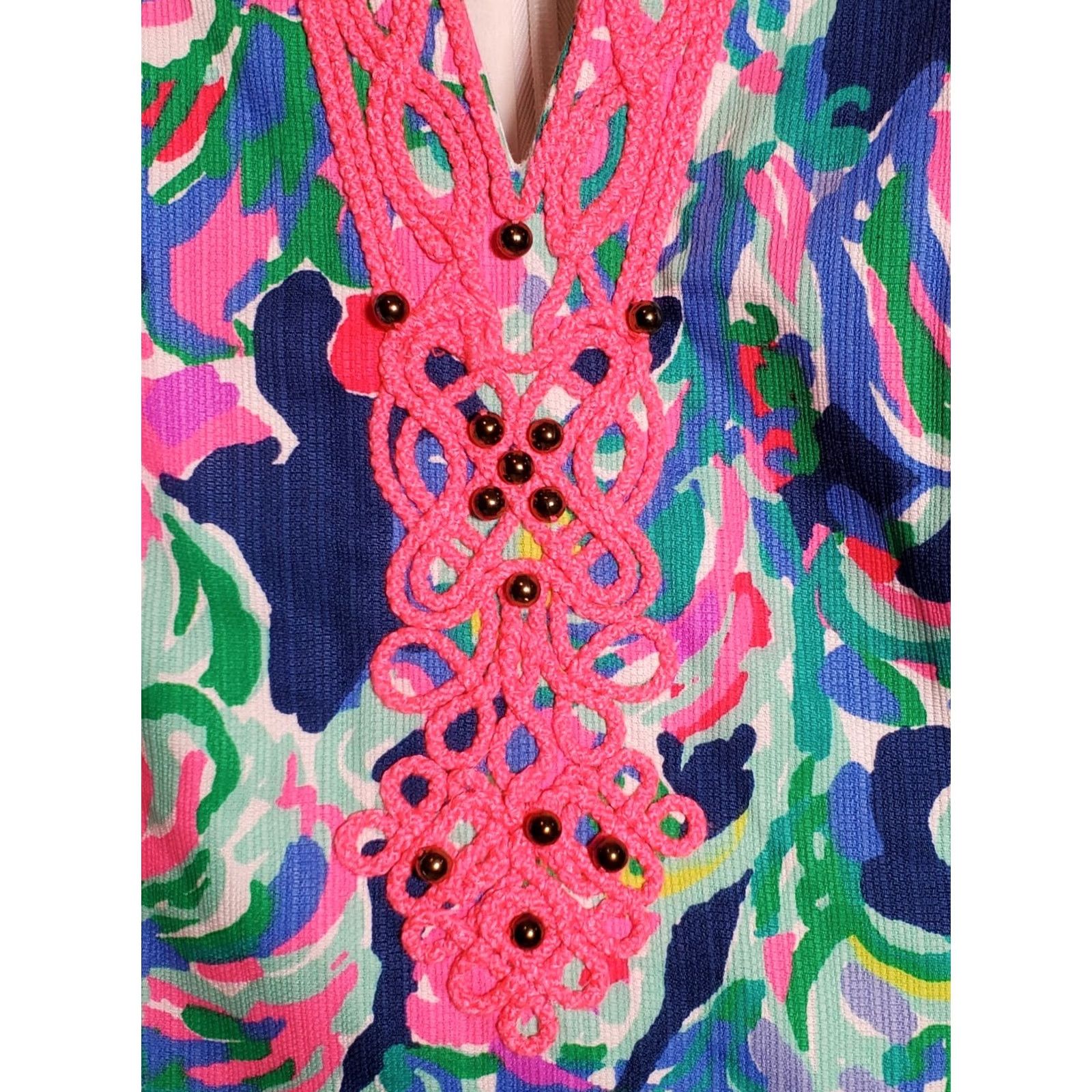 Lilly Pulitzer Lilly Pulitzer Ryder Shift Dress in Seaside Allure Escapade Bead Lace Womens 4 Size S / US 4 / IT 40 - 5 Thumbnail