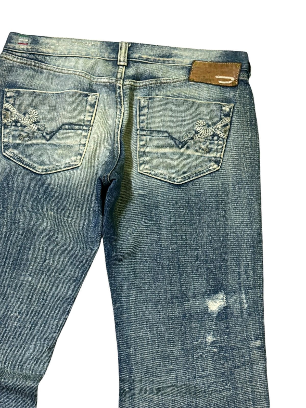 Hysteric Glamour FLARE DIESEL INDUSTRY COW LEATHER LOW RISE DENIM Size US 29 - 12 Thumbnail