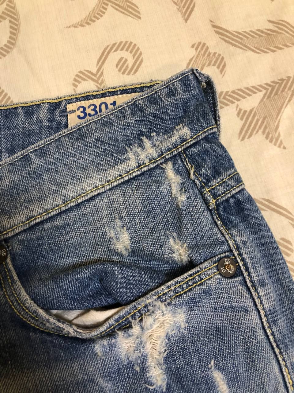 G-Star G-Star RAW 3301 Distressed Wash Heavy Fade & Paint Archive Size US 32 / EU 48 - 10 Thumbnail
