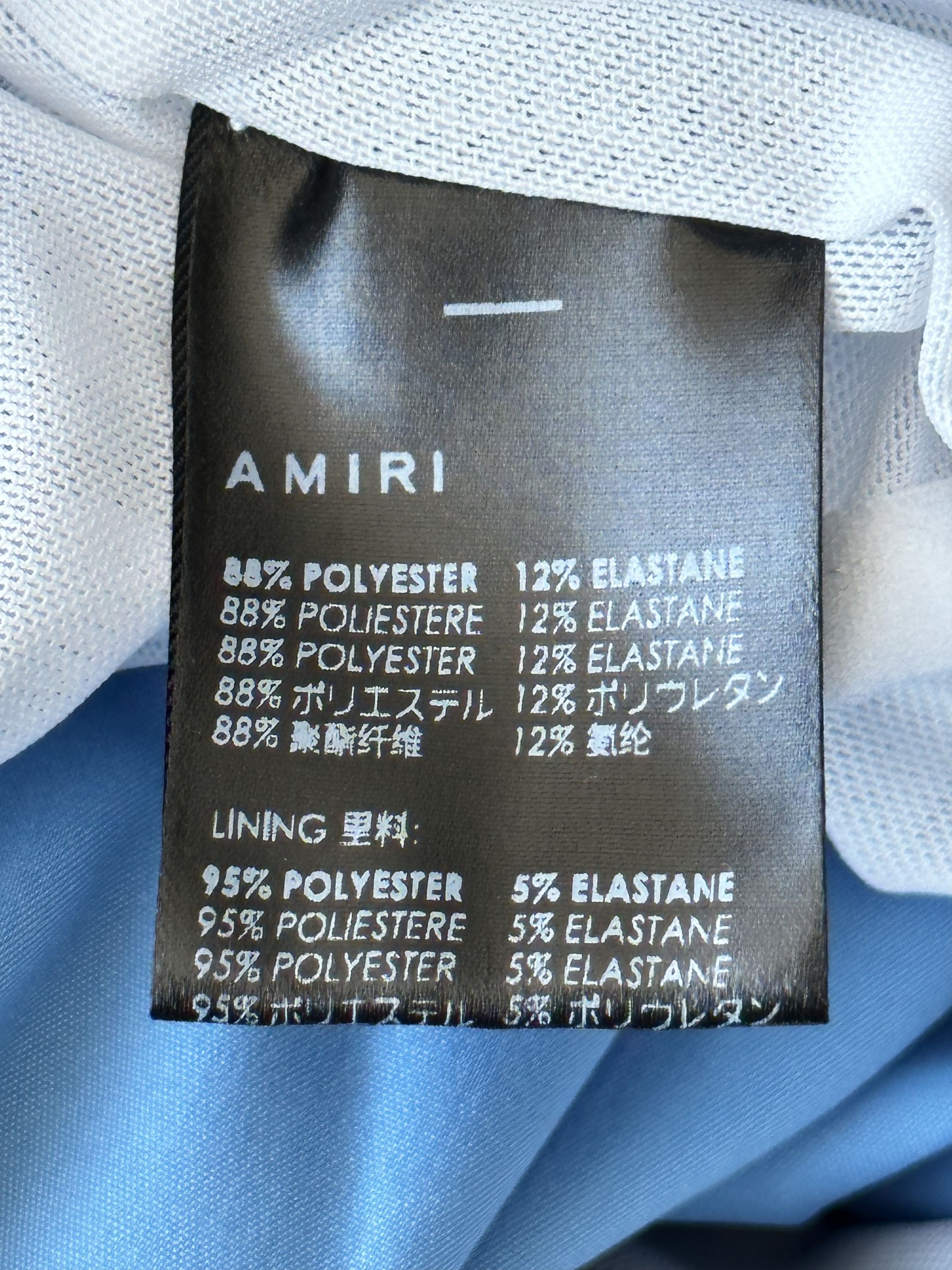 Amiri Amiri Blue & White MA Bar Logo Swimshorts Size US 40 / EU 56 - 4 Thumbnail