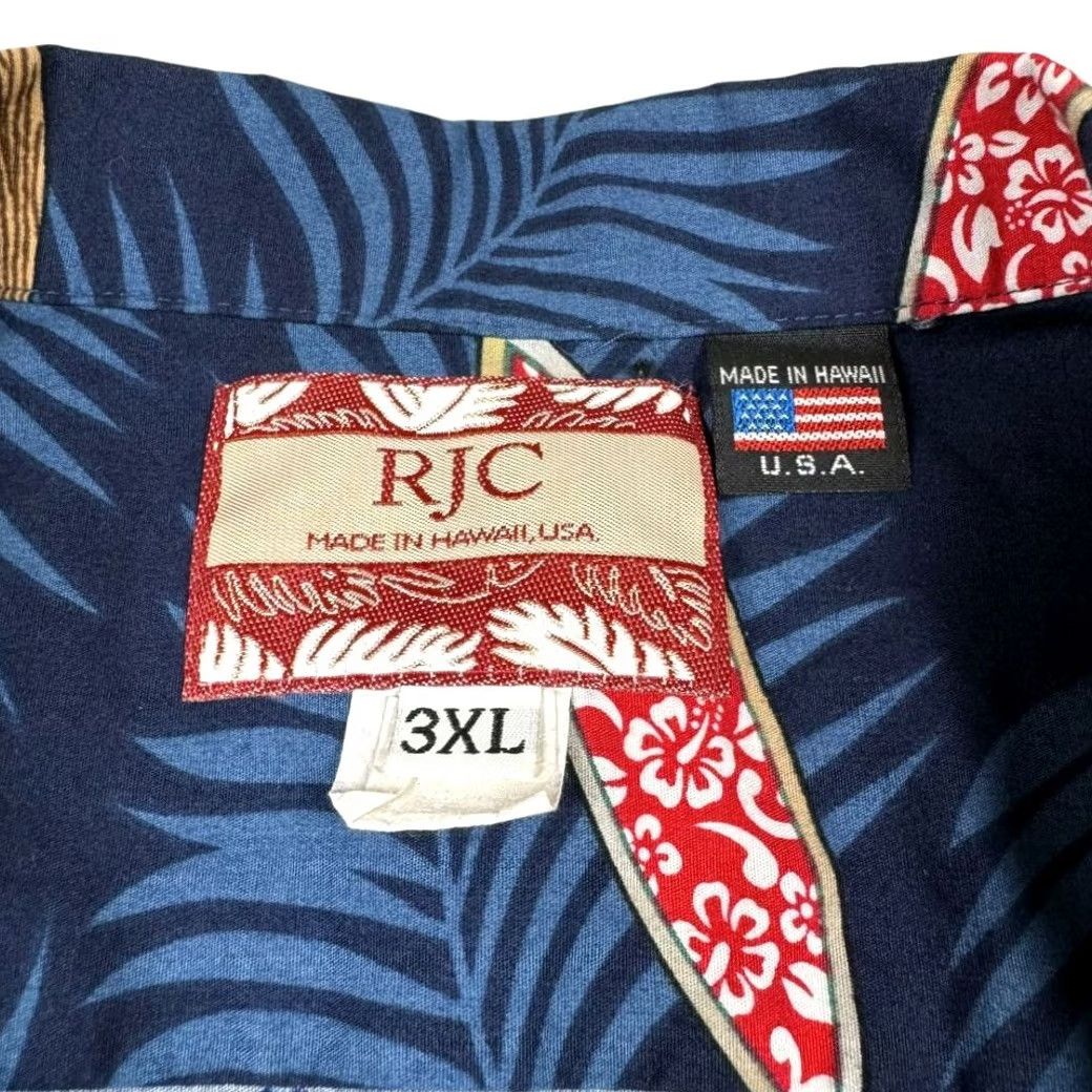 Vintage VINTAGE RJC Hawaiian Shirt Men 3XL Floral Beach Short Sleeve Shirt Mens Blue Floral 90s California Tropical Size US XXL / EU 58 / 5 - 5 Thumbnail