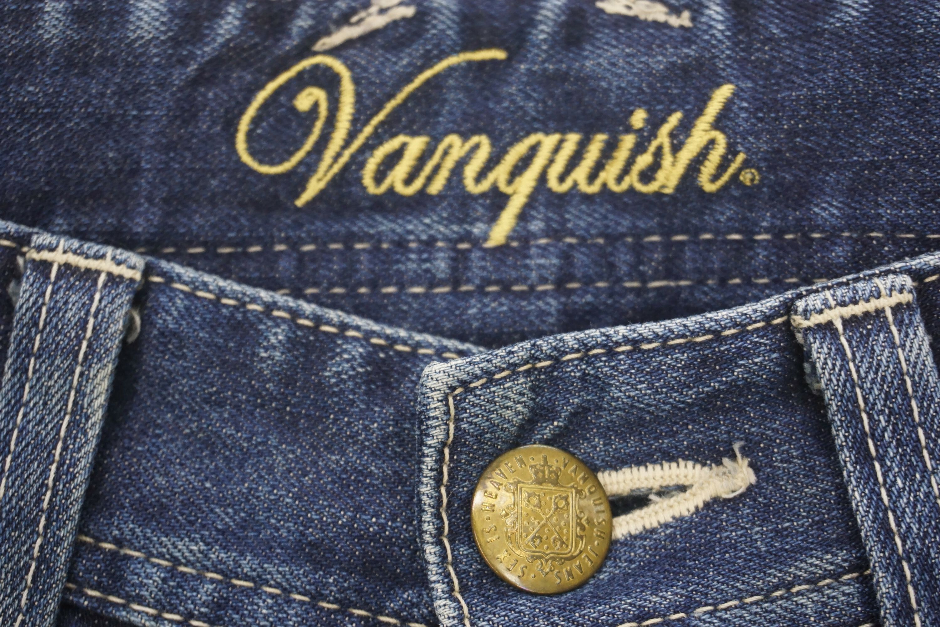 Japanese Brand Vanquish Jeans Size W30xL33.5 Gold Low-Rise Slim Denim Size US 28 / EU 44 - 5 Thumbnail