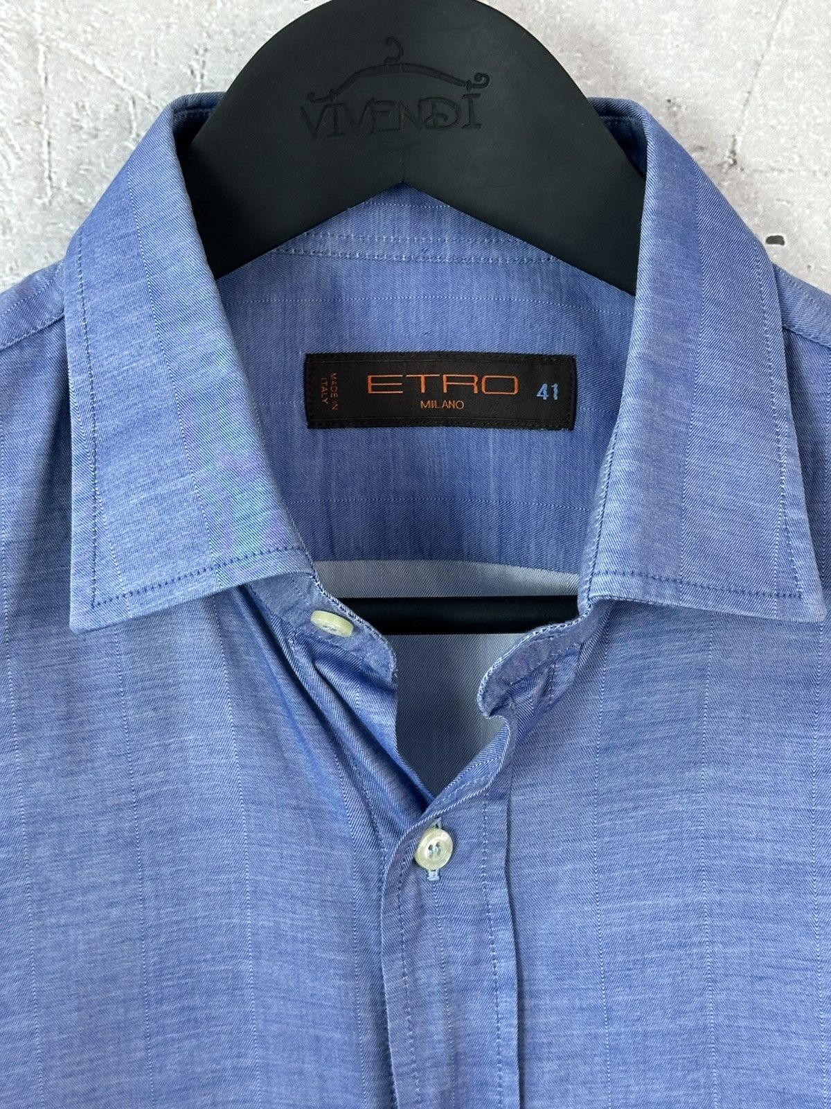 Etro Etro Made in Italy Cotton Blue Long Sleeve Men’s Shirt Size US L / EU 52-54 / 3 - 4 Thumbnail