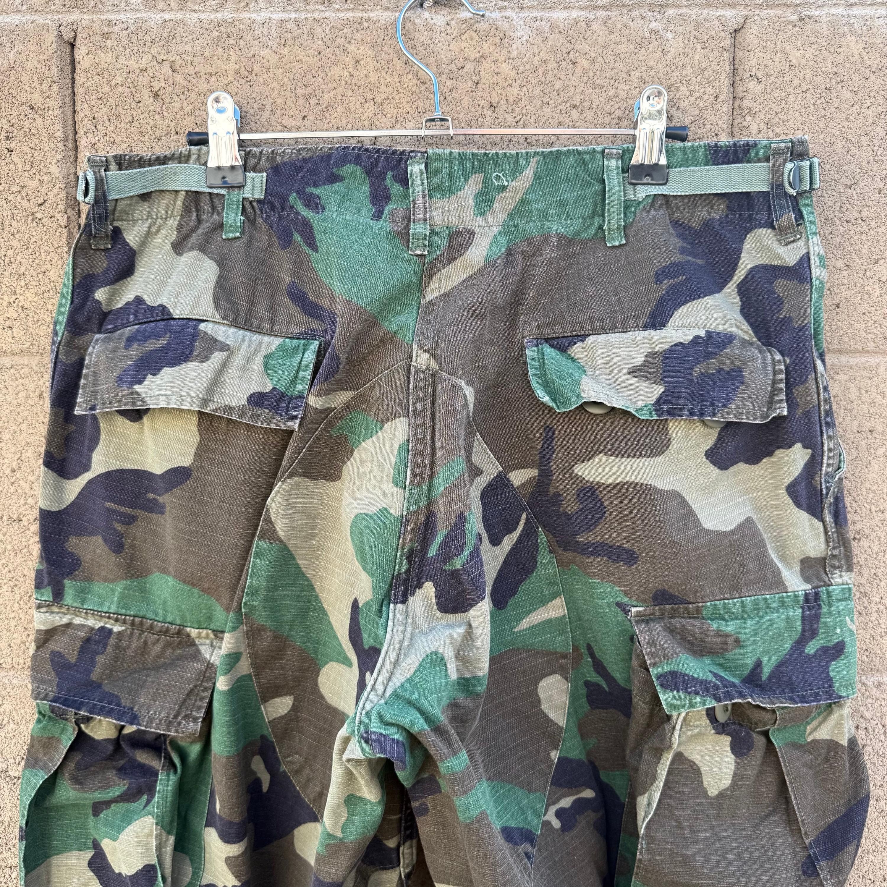 Vintage 80's US Military Woodland Ripstop Cargo Pants Size US 35 - 6 Thumbnail