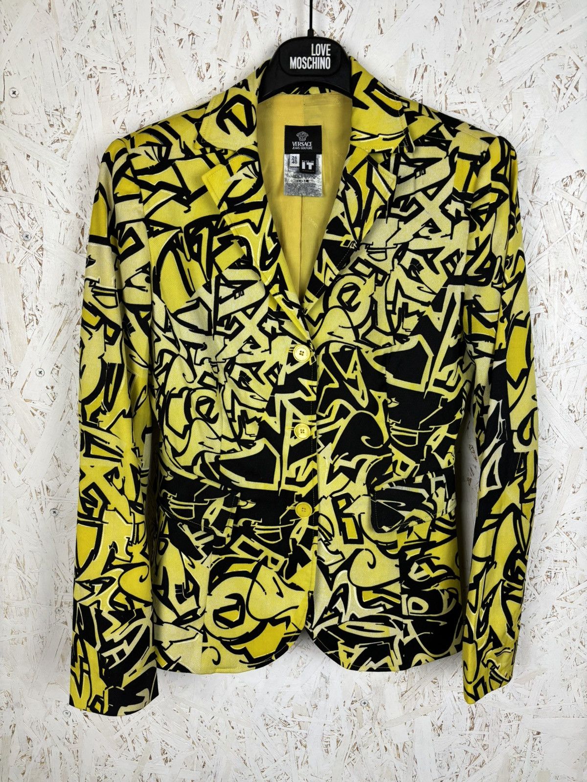 Versace Jeans Couture 90s Versace Jeans Couture Graffiti Rare AOP Blazer 26/40 Size S / US 4 / IT 40 - 1 Thumbnail