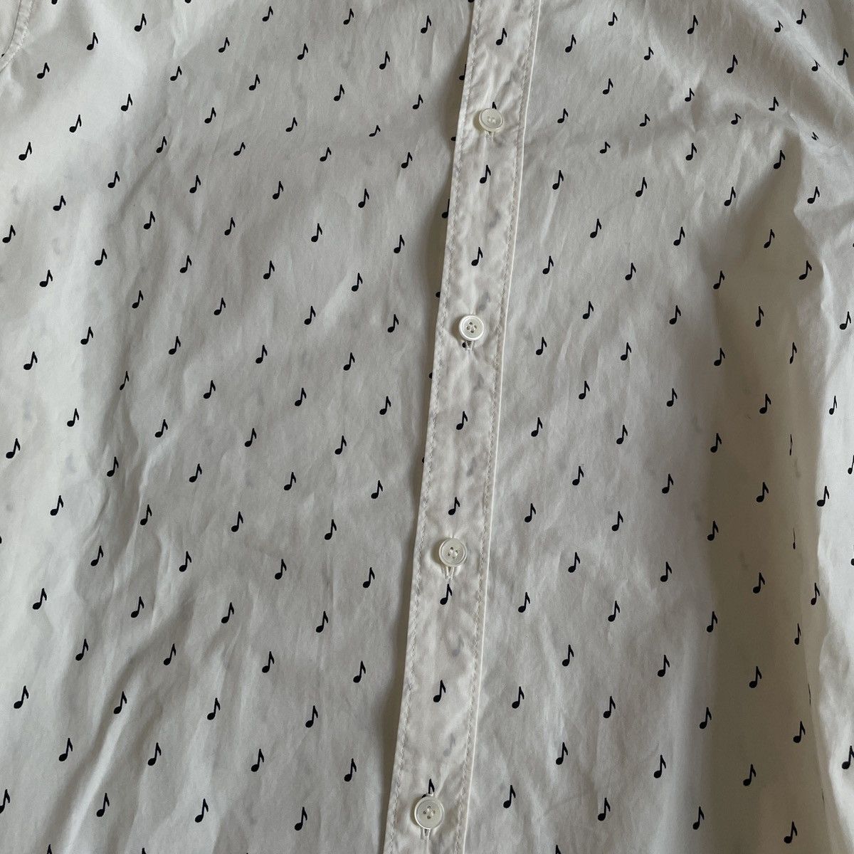 Celine × Hedi Slimane Celine SS19 music note shirt Size US M / EU 48-50 / 2 - 2 Thumbnail