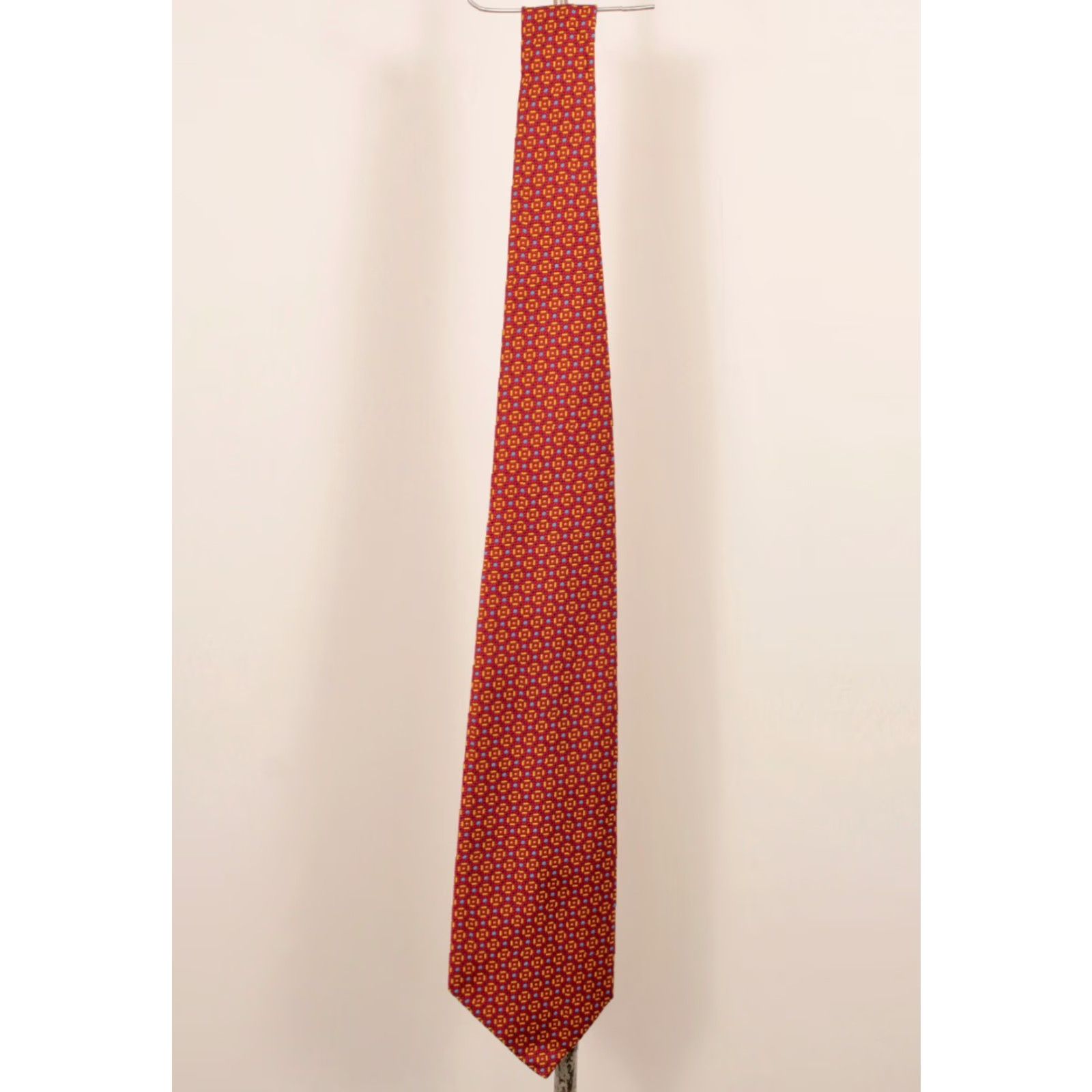 Vintage VINTAGE Quiana NYLON 70s Tie Mens Neck Tie Red Abstract 70s Size ONE SIZE - 2 Thumbnail