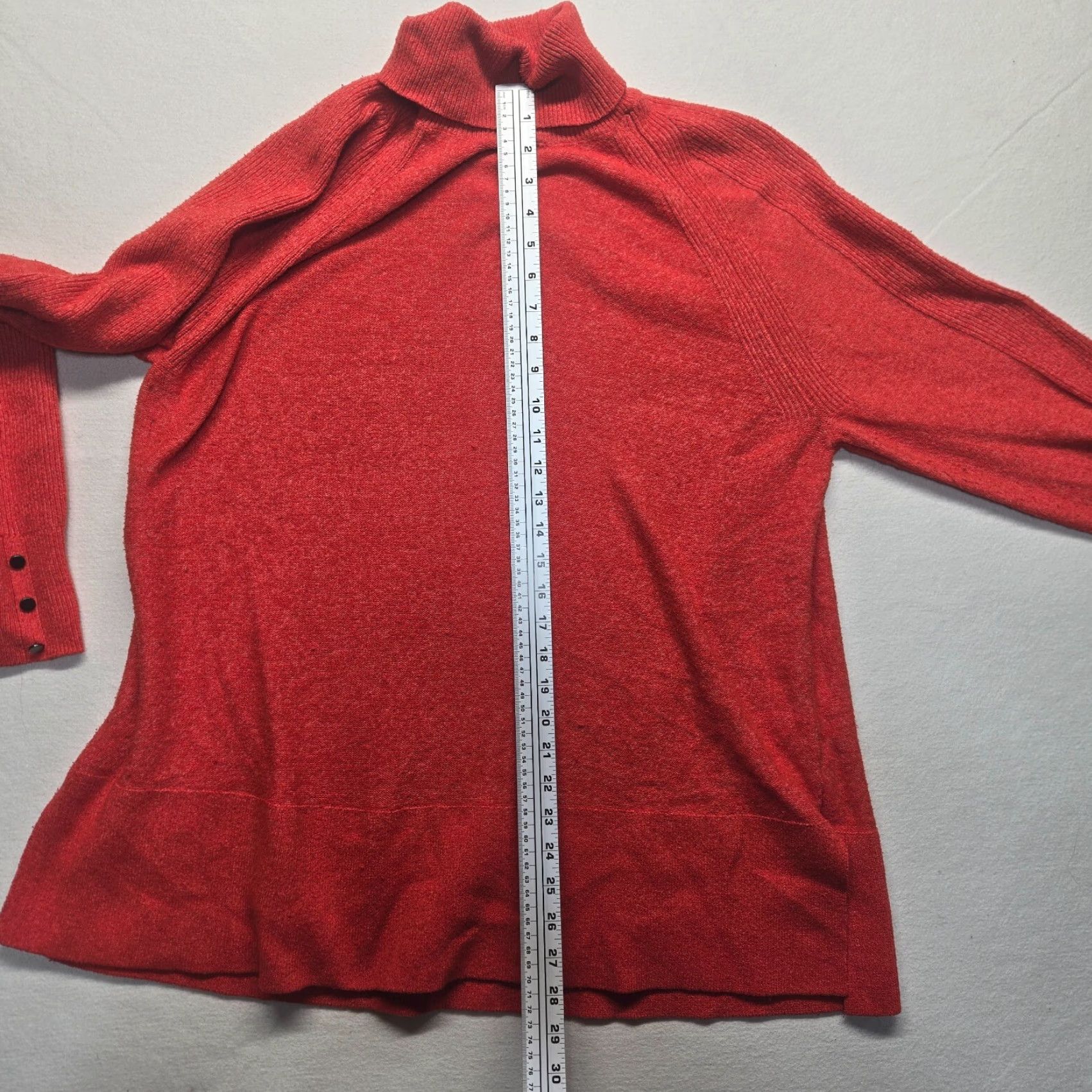 Vintage Lane Bryant Plus Size Sweater Long Sleeve Turtleneck Solid Orange Classic Fit Adult Women's 18/20 Size XXL / US 16-18 / IT 52-54 - 6 Thumbnail